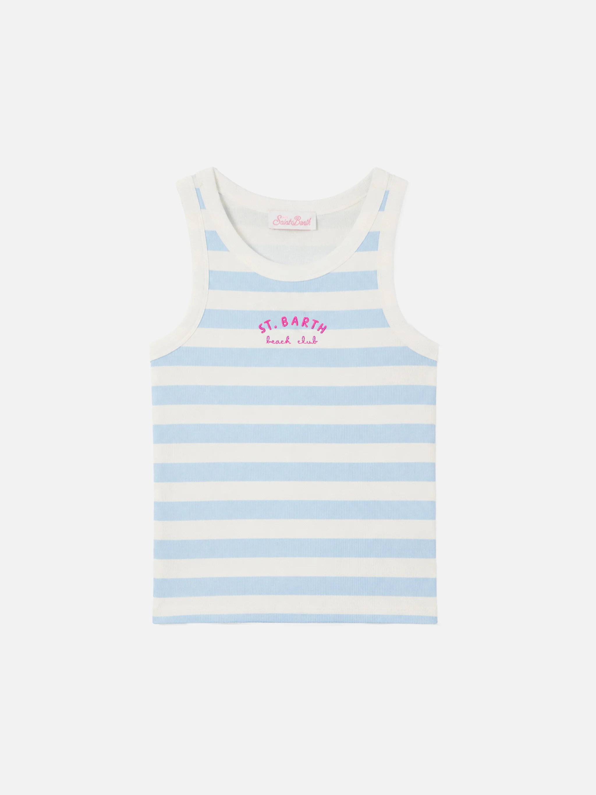 Ada striped ribbed cotton tank top