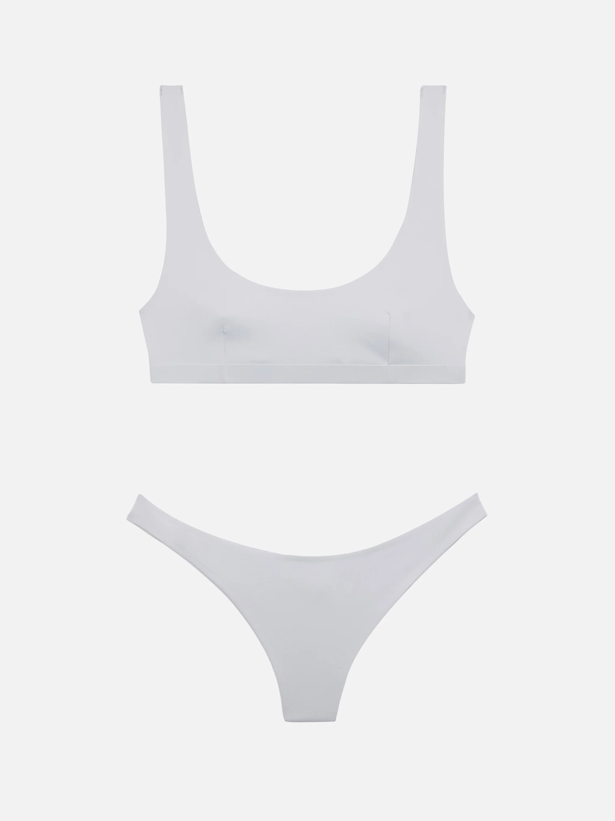 Afrodite Minerva classic heat sealed bralette bikini in silver