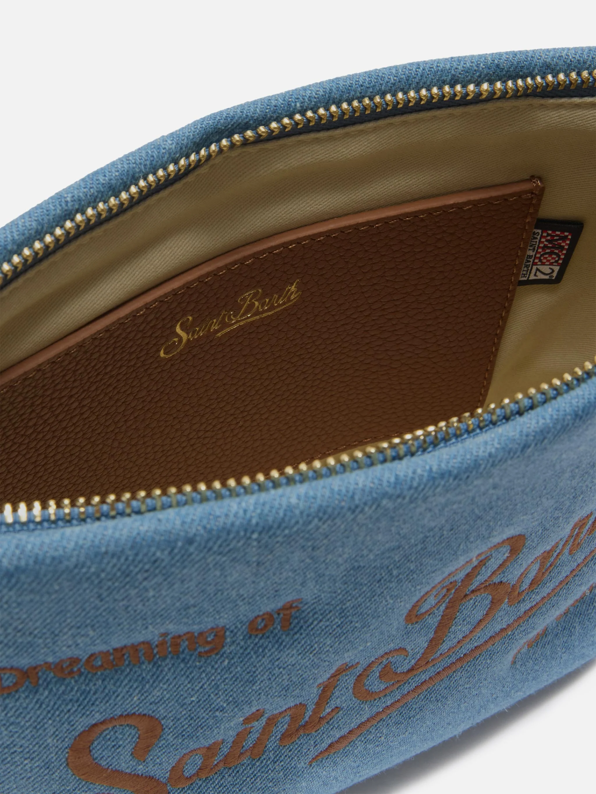 Aline bag in denim with leather details - Image 5