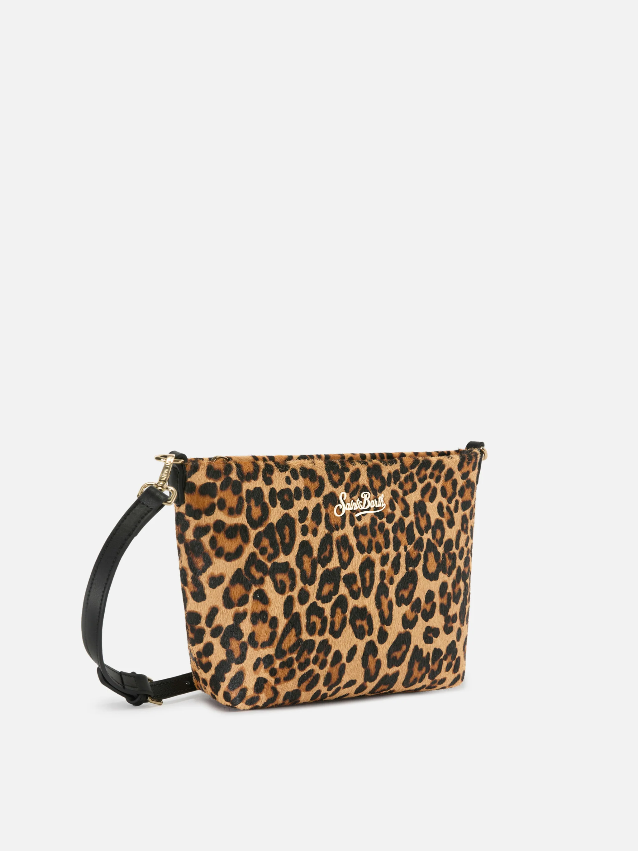 Aline bag in leopard print pony hair with metal logo plaque - Image 3