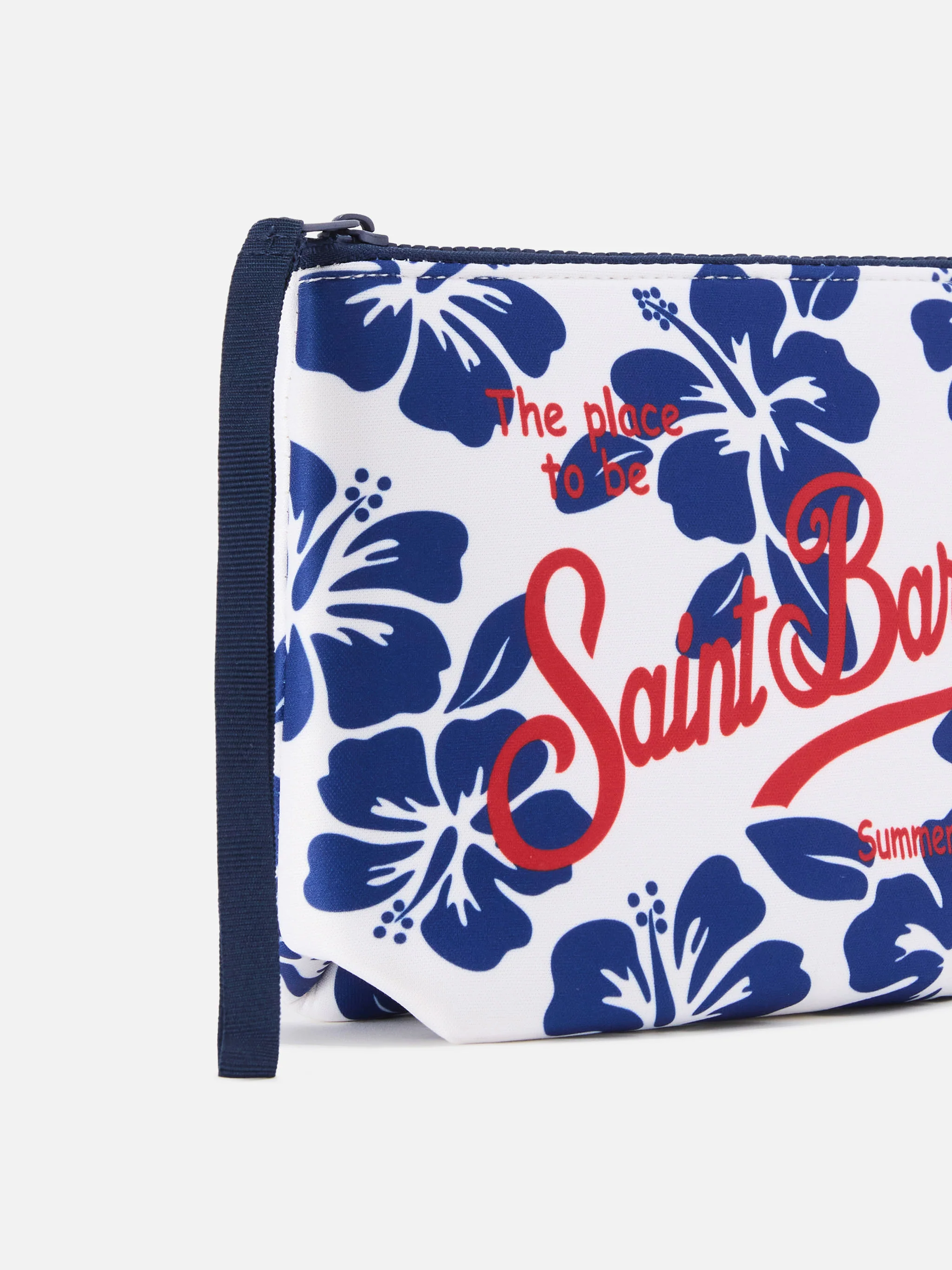 Aline scuba pouch with Hibiscus print - Image 2