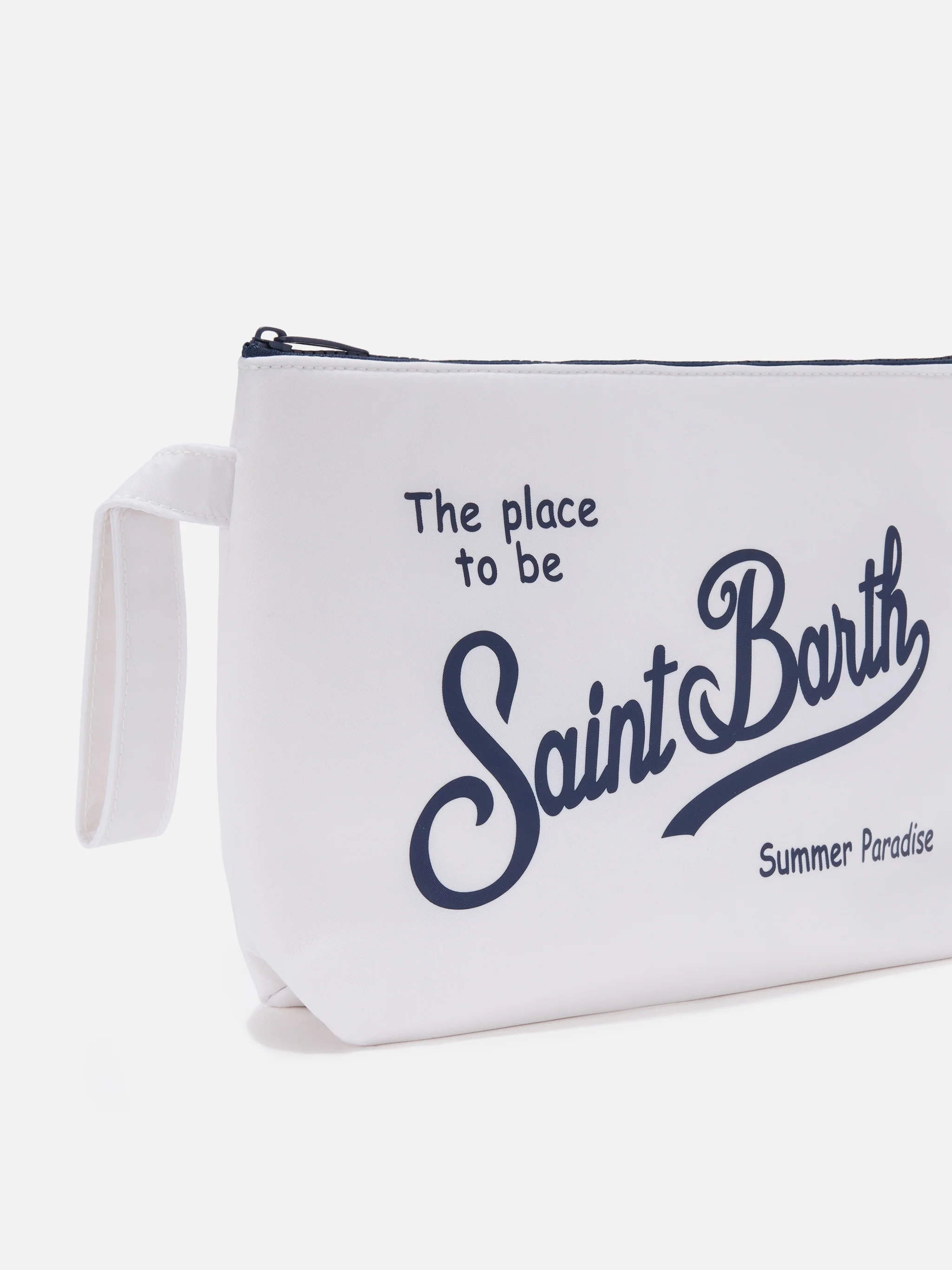 Aline white solid color nylon pouch - Image 2