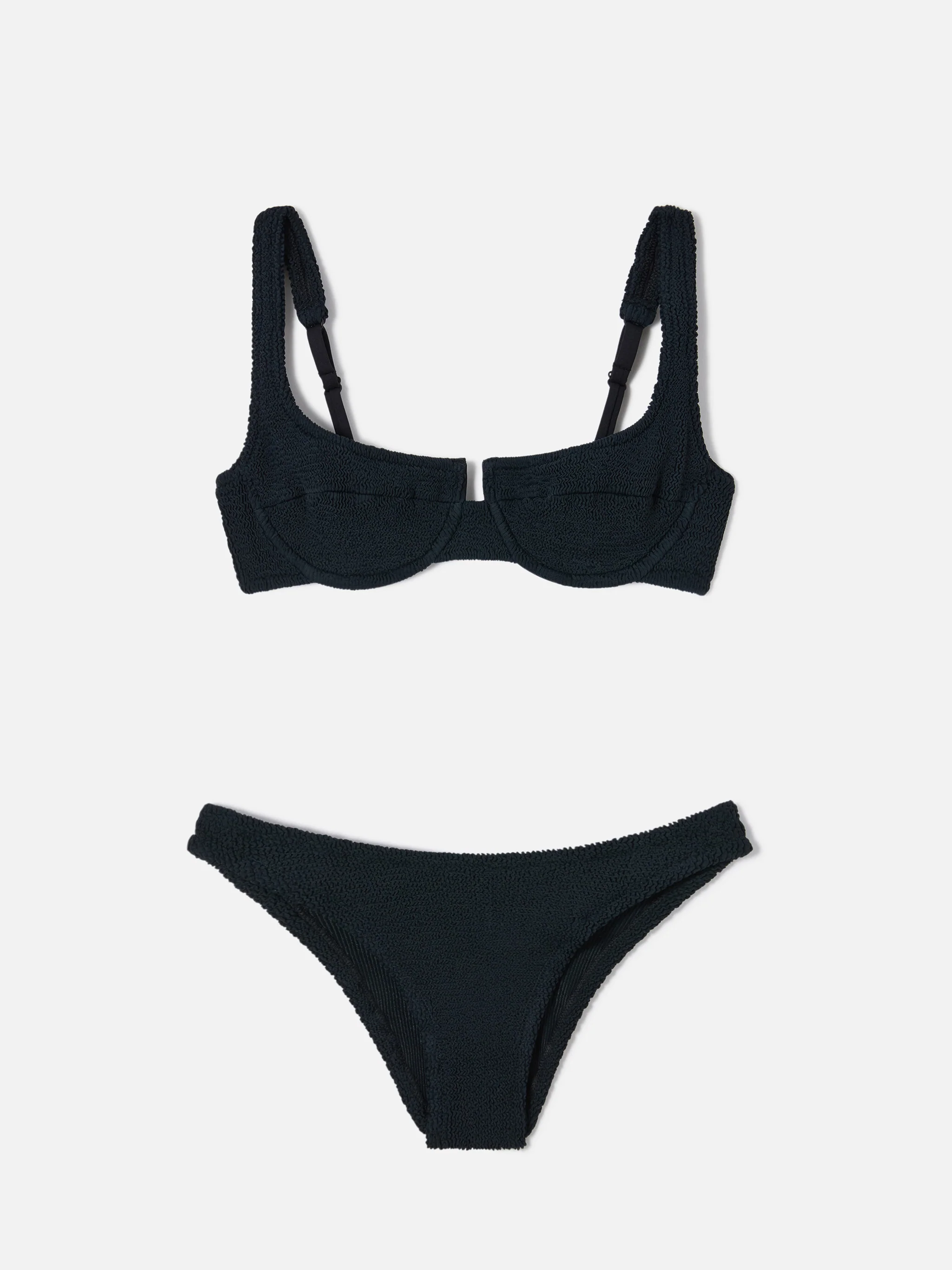 Amira Elise black crinkle bikini