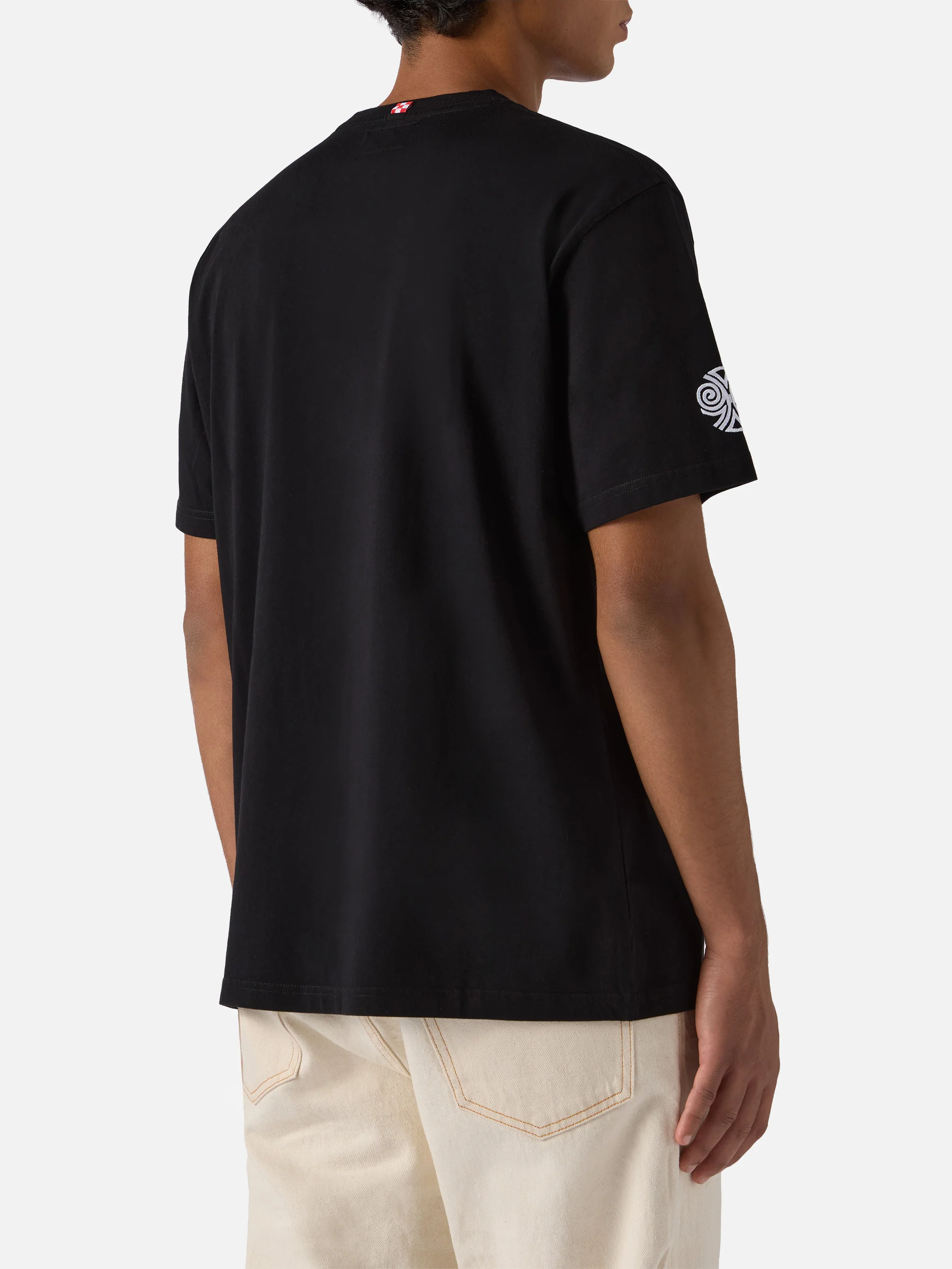 Arnott cotton T-shirt in black with Nephenta print | NEPENTHA SPECIAL EDITION - Image 3
