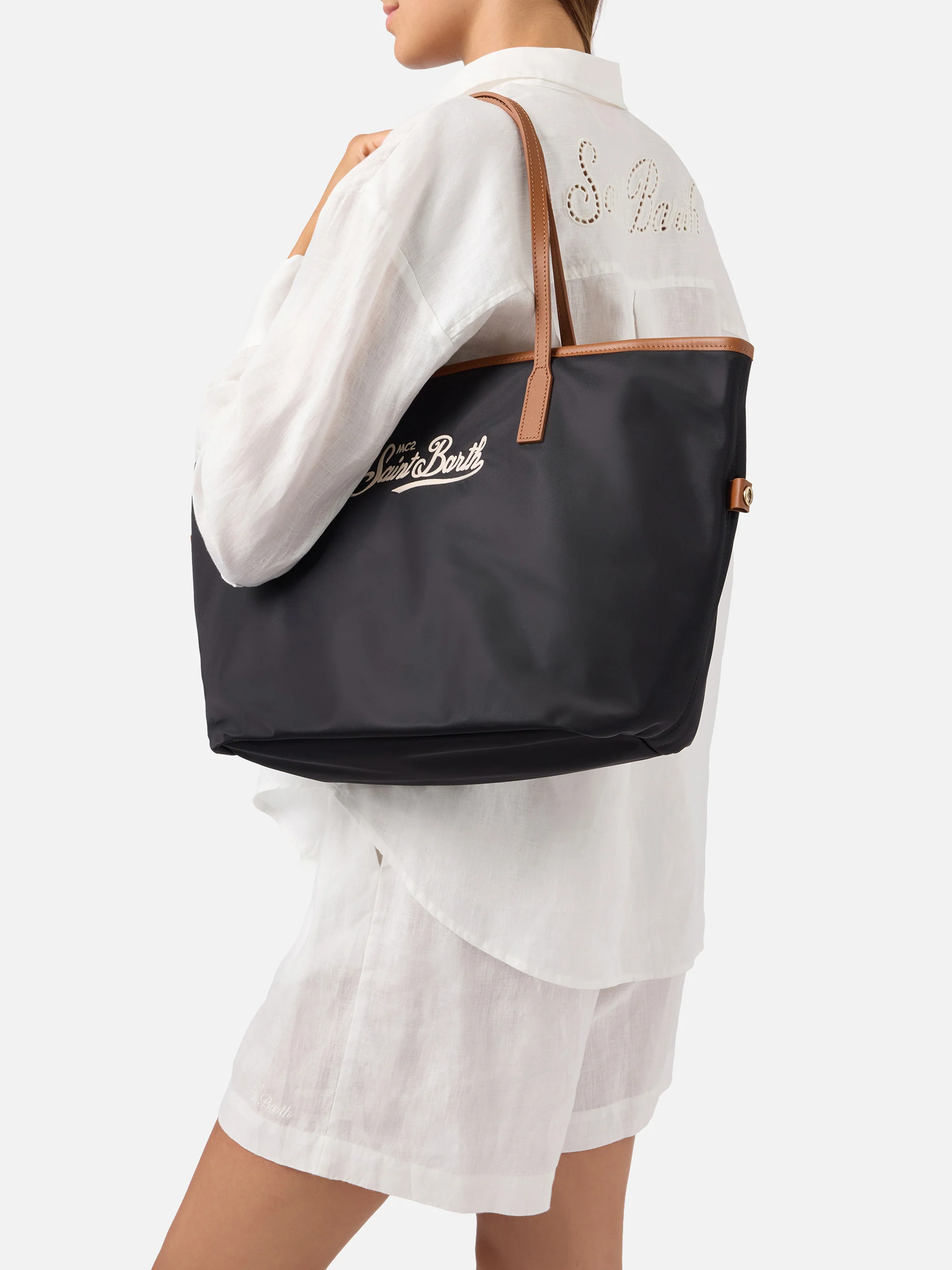 Black City nylon regular bag - Image 2