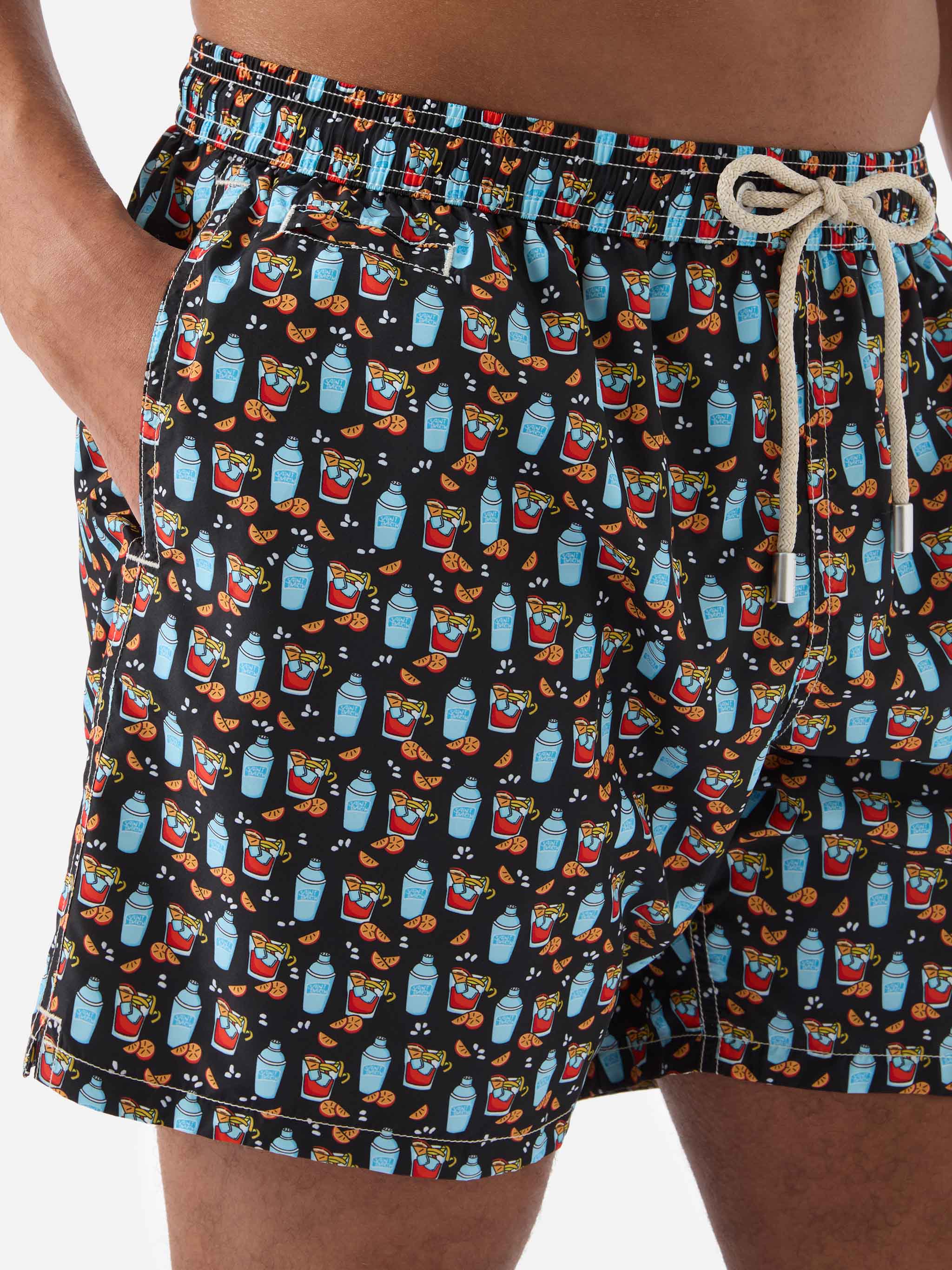 Black Lighting Micro swim shorts with negroni all-over print - Image 4