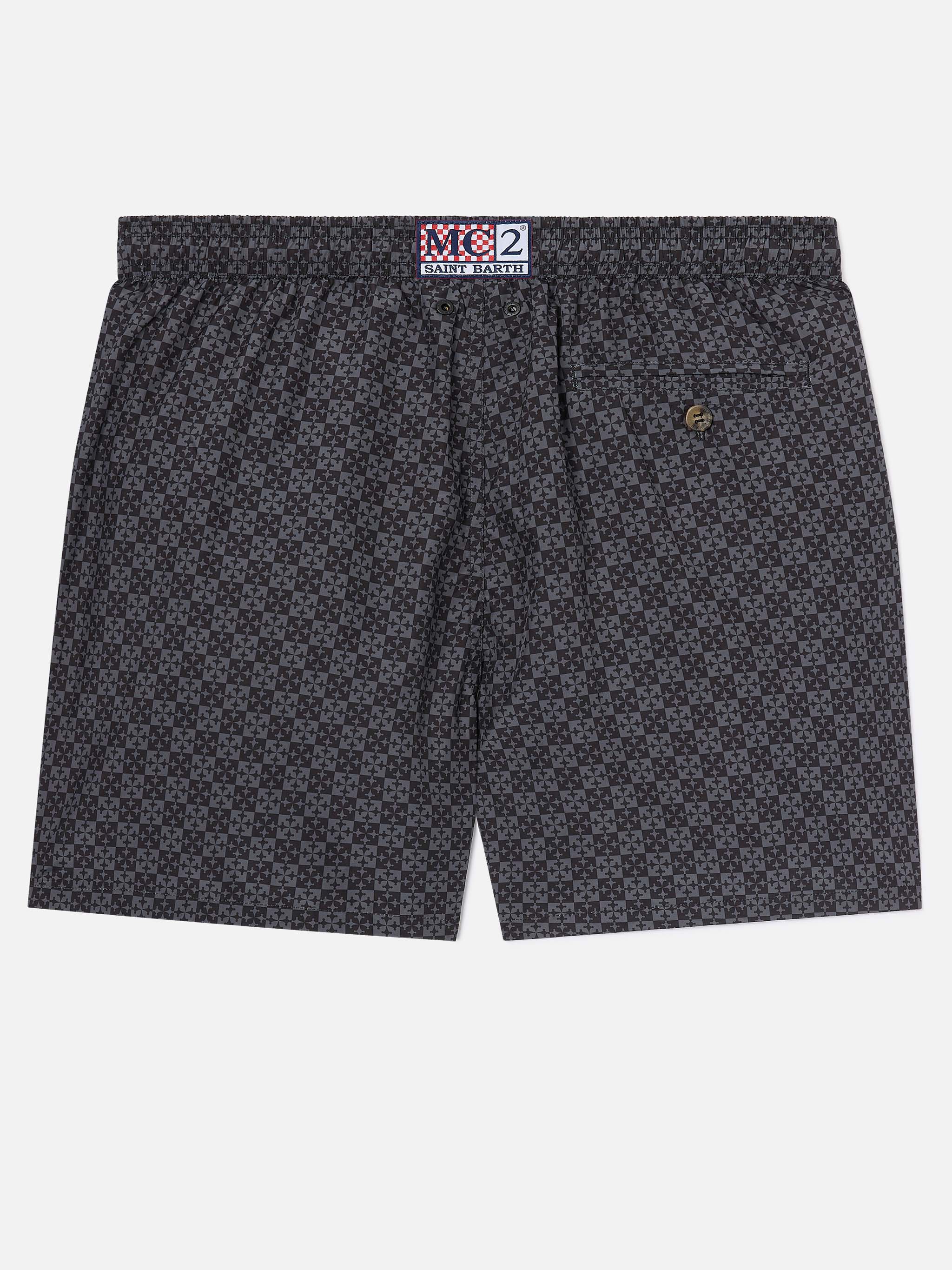 Black Lighting Micro swim shorts with Pisa SC Croce print | PS SC SPECIAL EDITION - Image 2