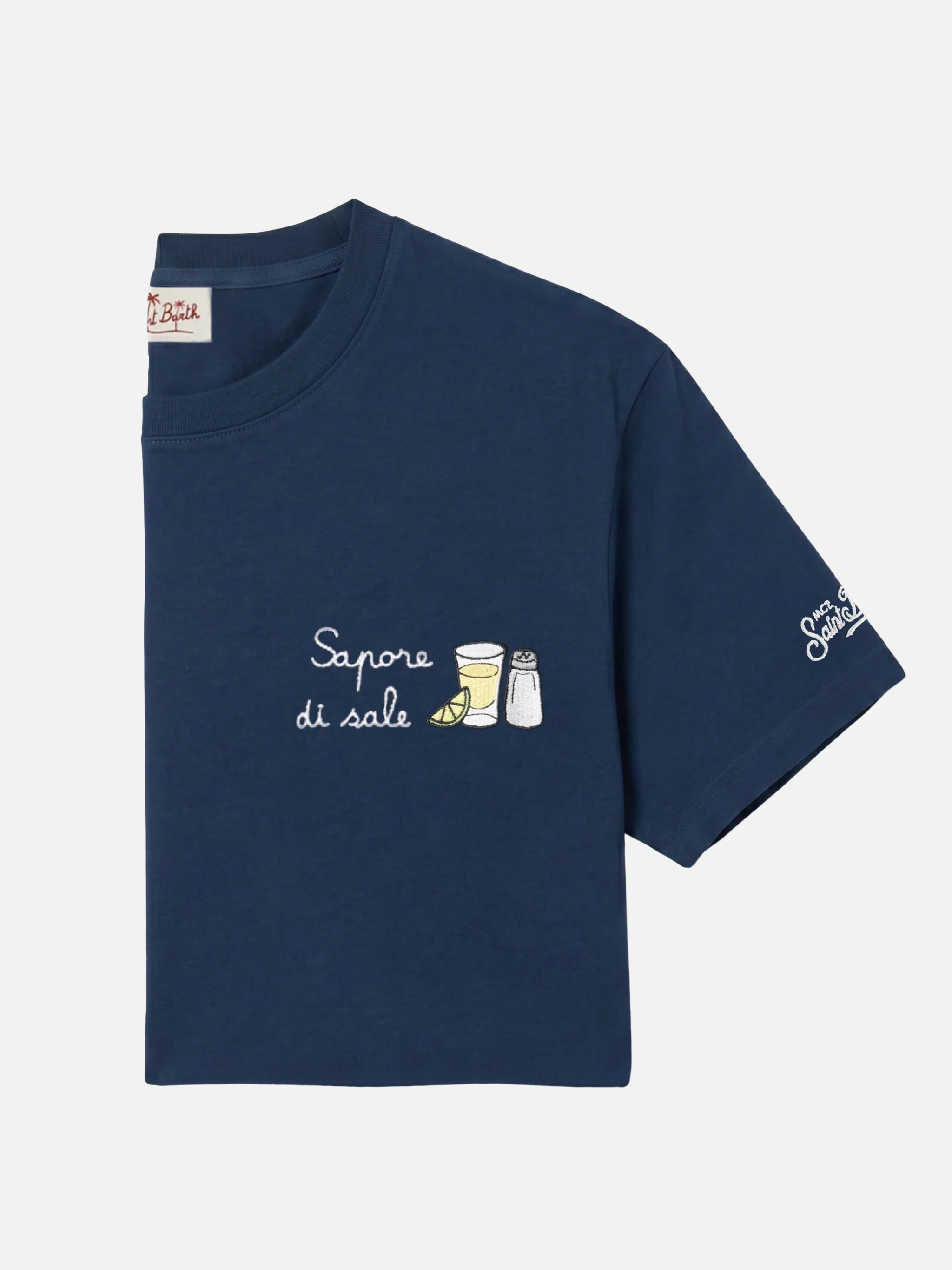 Blue Portofino T-shirt with Sapore Di Sale embroidery