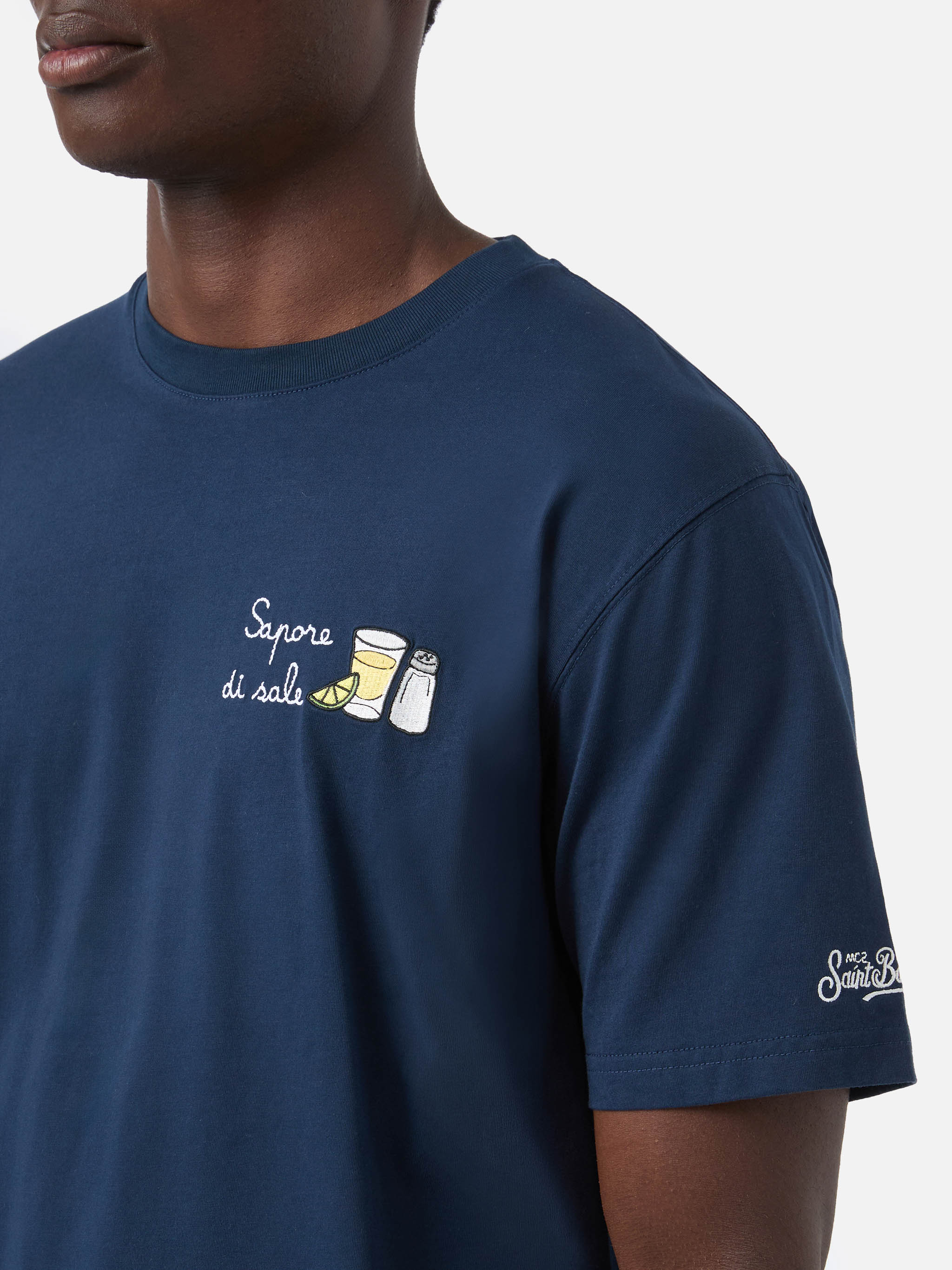 Blue Portofino T-shirt with Sapore Di Sale embroidery - Image 2