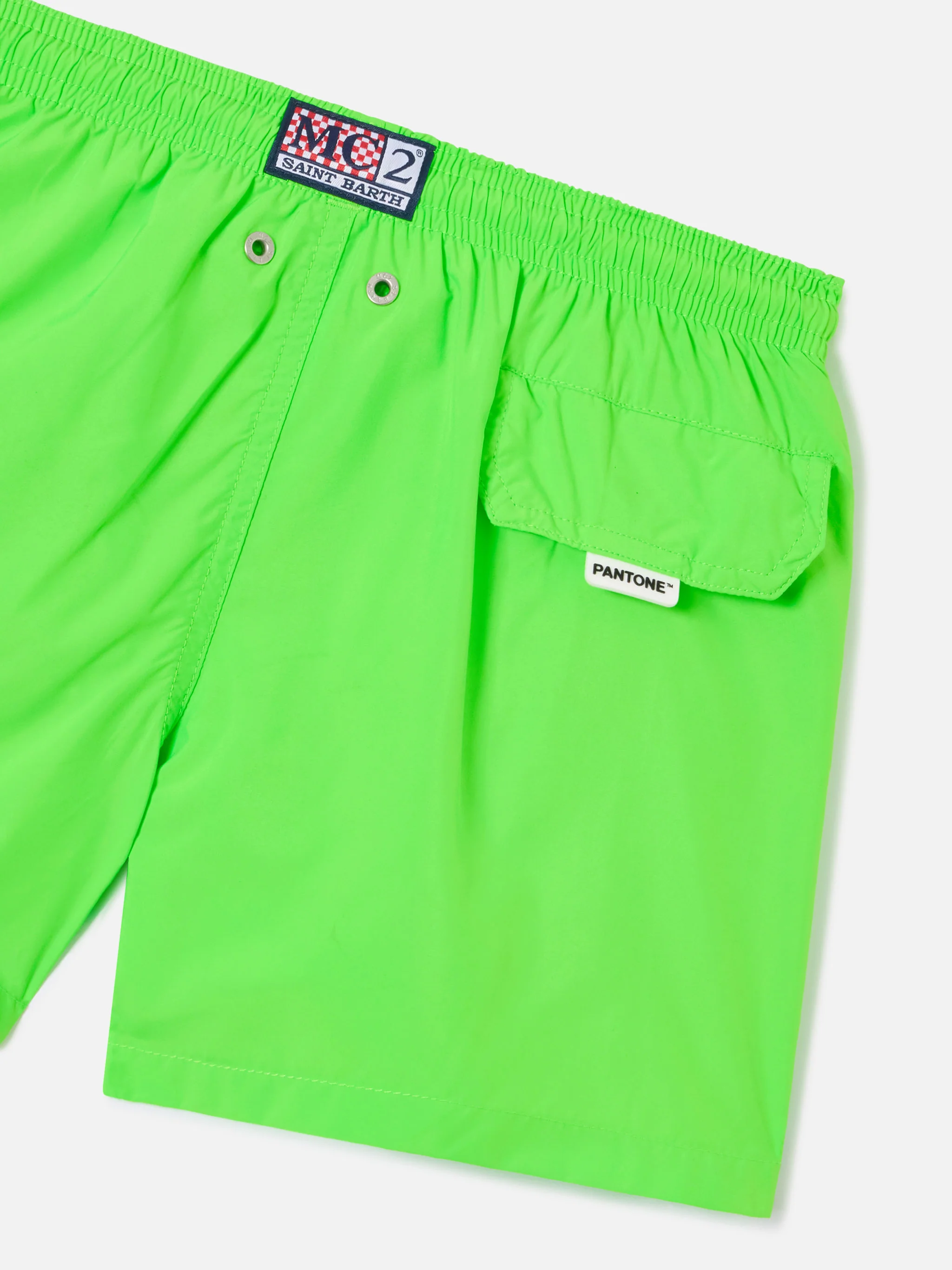 Boy lightweight fabric fluo green swim shorts Jean Lighting Pantone | PANTONE® SPECIAL EDITION - Image 3