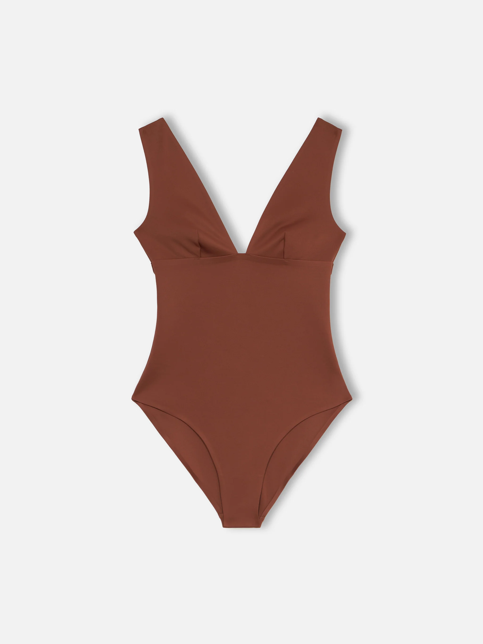 Calliope heat-sealed brown one-piece swimsuit