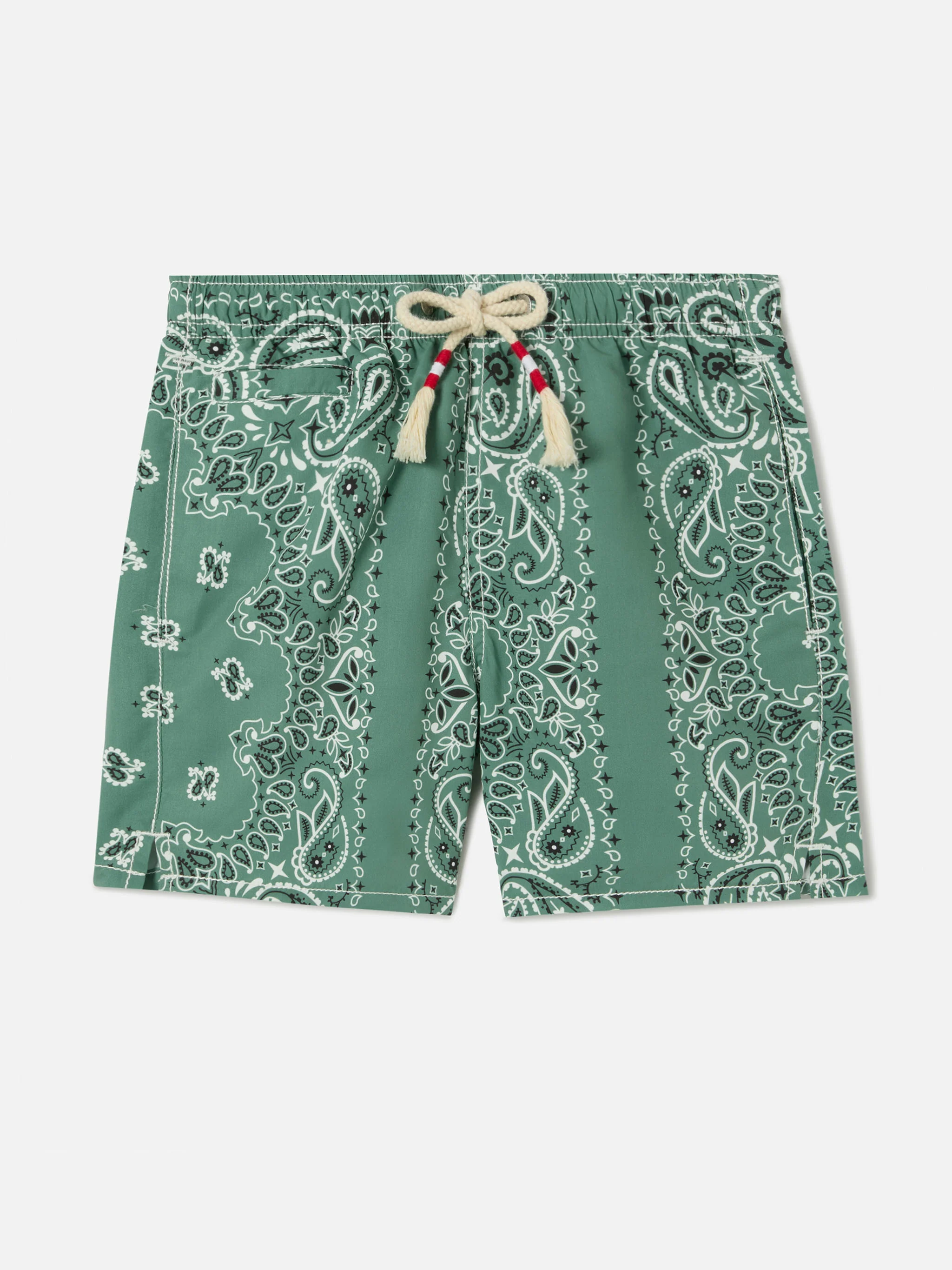 Caprese Jr swim shorts with military green bandana print