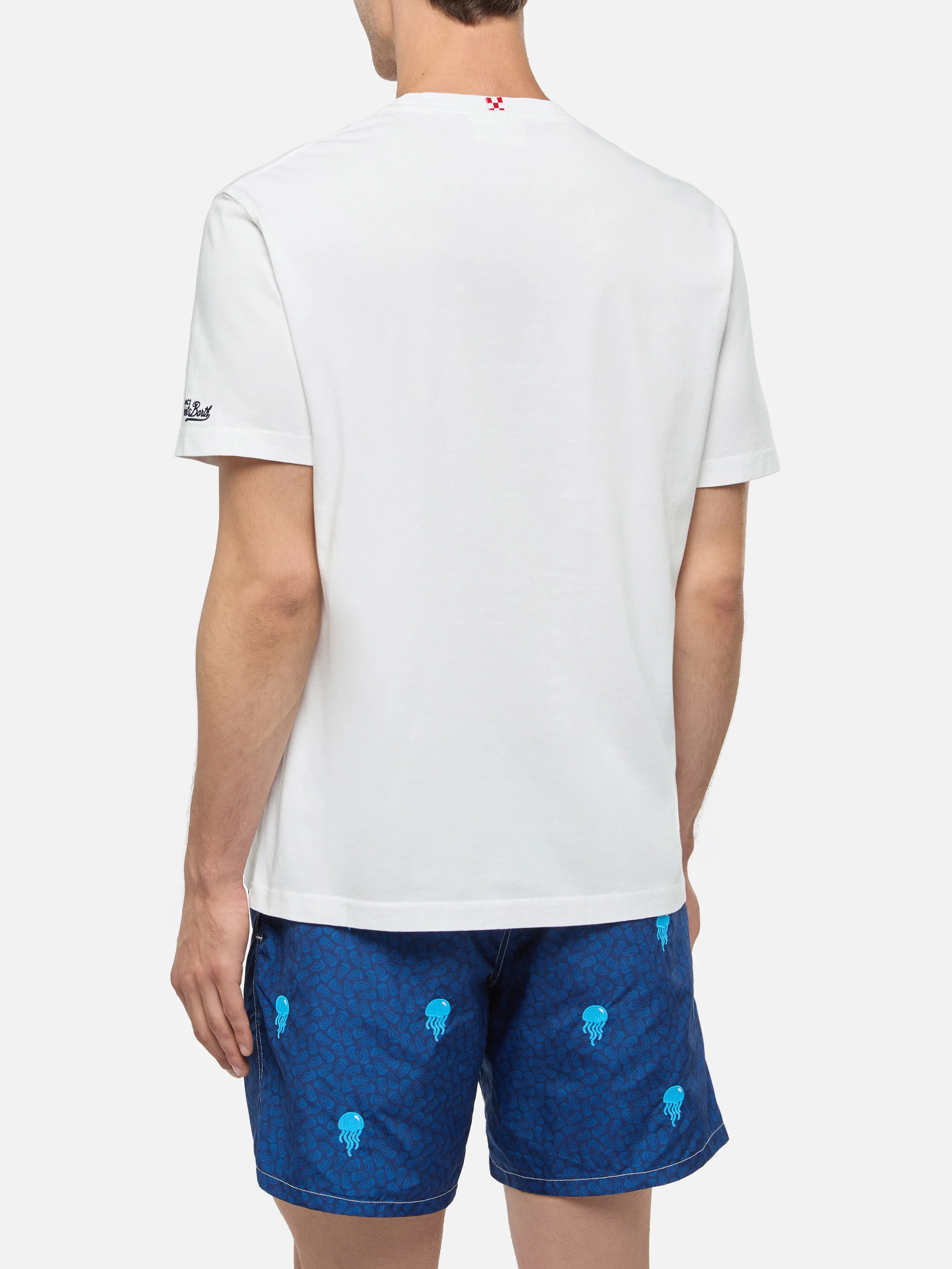 Classic fit cotton jersey t-shirt Portofino with Ancora tu embroidery | INSULTI LUMINOSI SPECIAL EDITION - Image 3