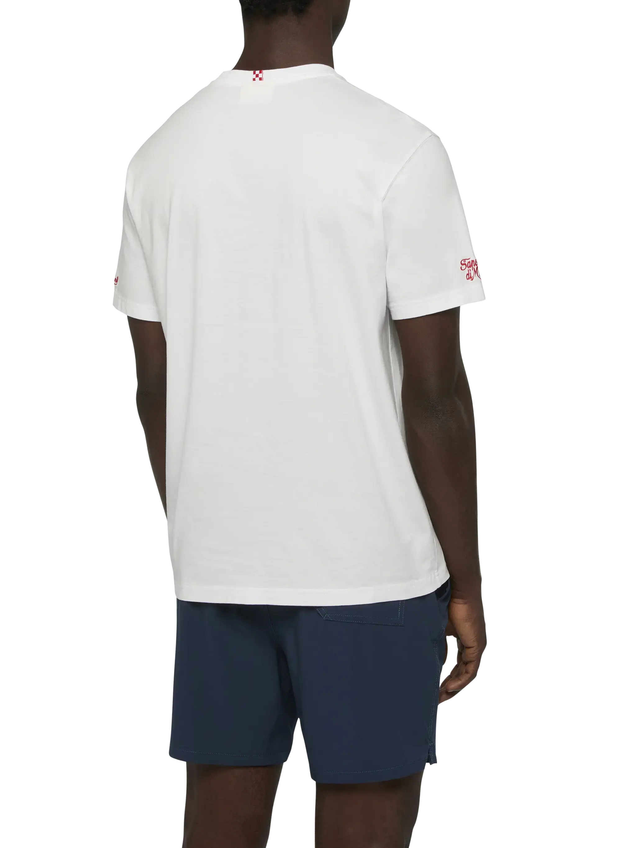 Classic fit cotton jersey t-shirt Portofino with Vengo al mare embroidery |SAPORE DI MARE SPECIAL EDITION - Image 3