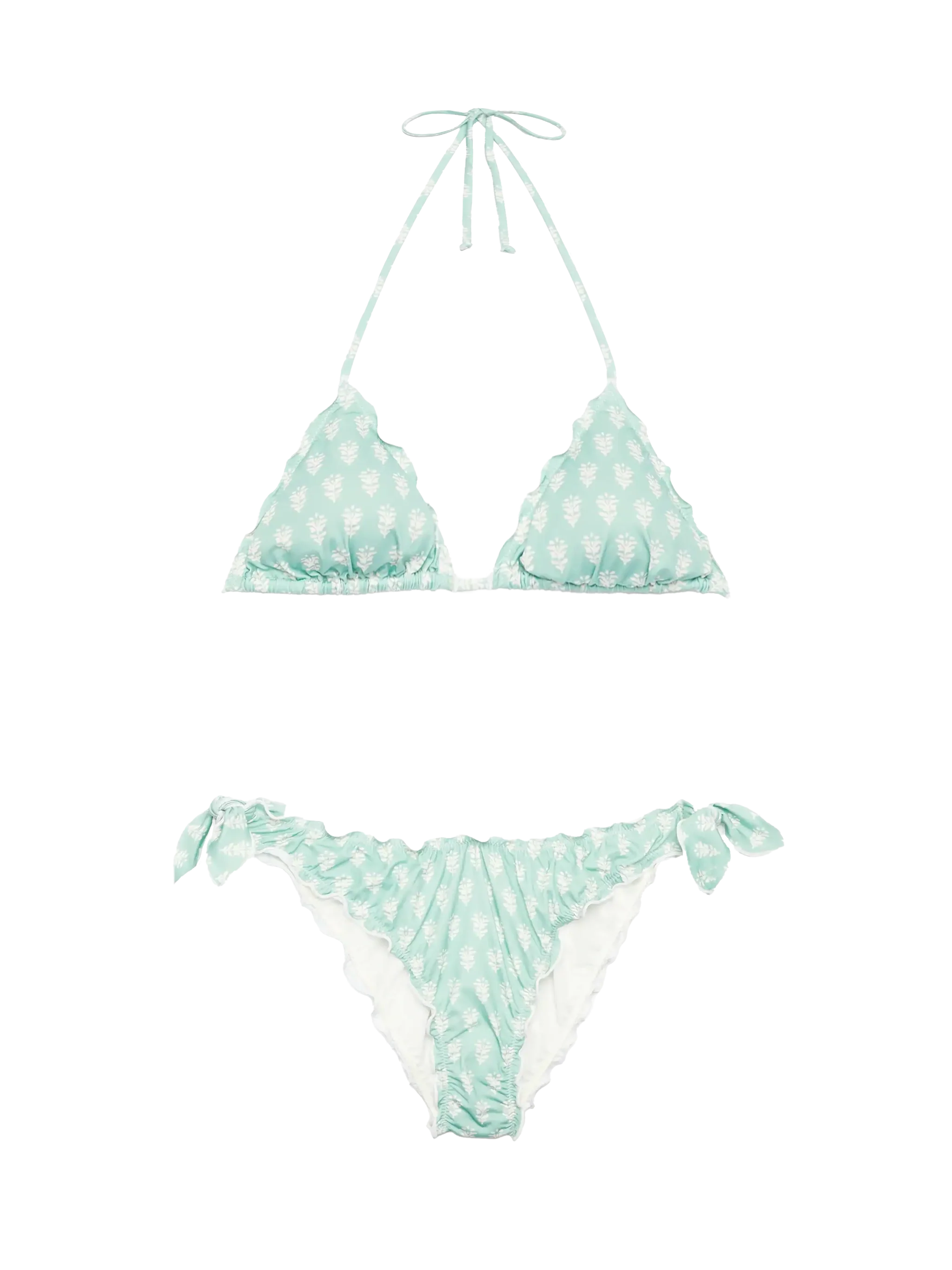 Classic triangle bikini Sagittarius Moon with floral print
