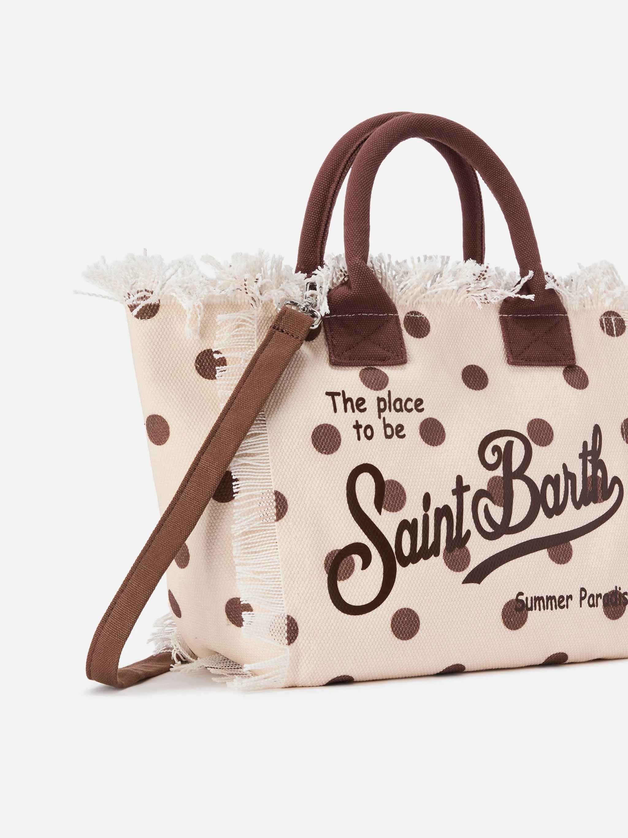 Colette canvas polka dot bag with embroidered logo - Image 2