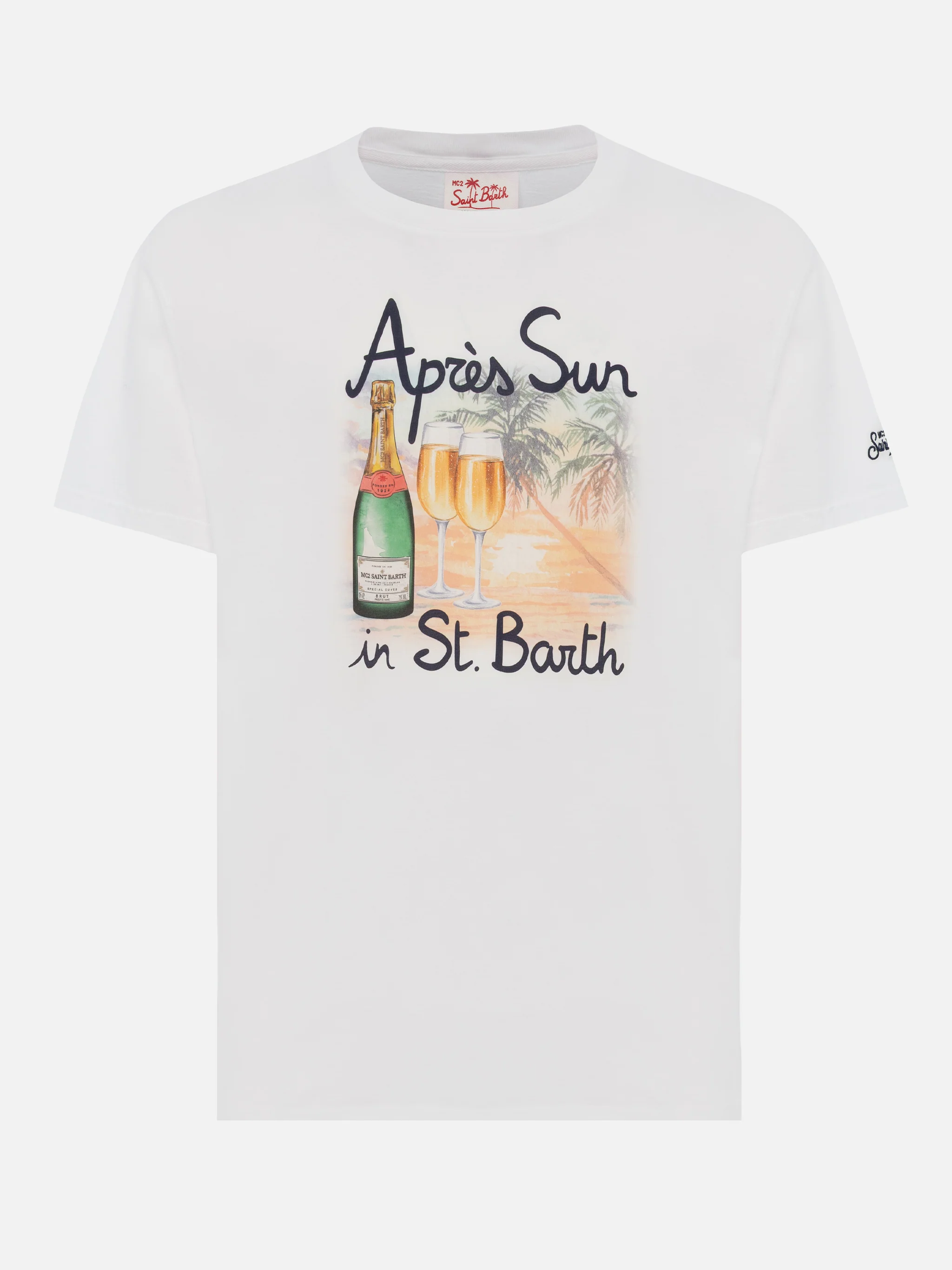 T-shirt with Après Sun in St. Barth print