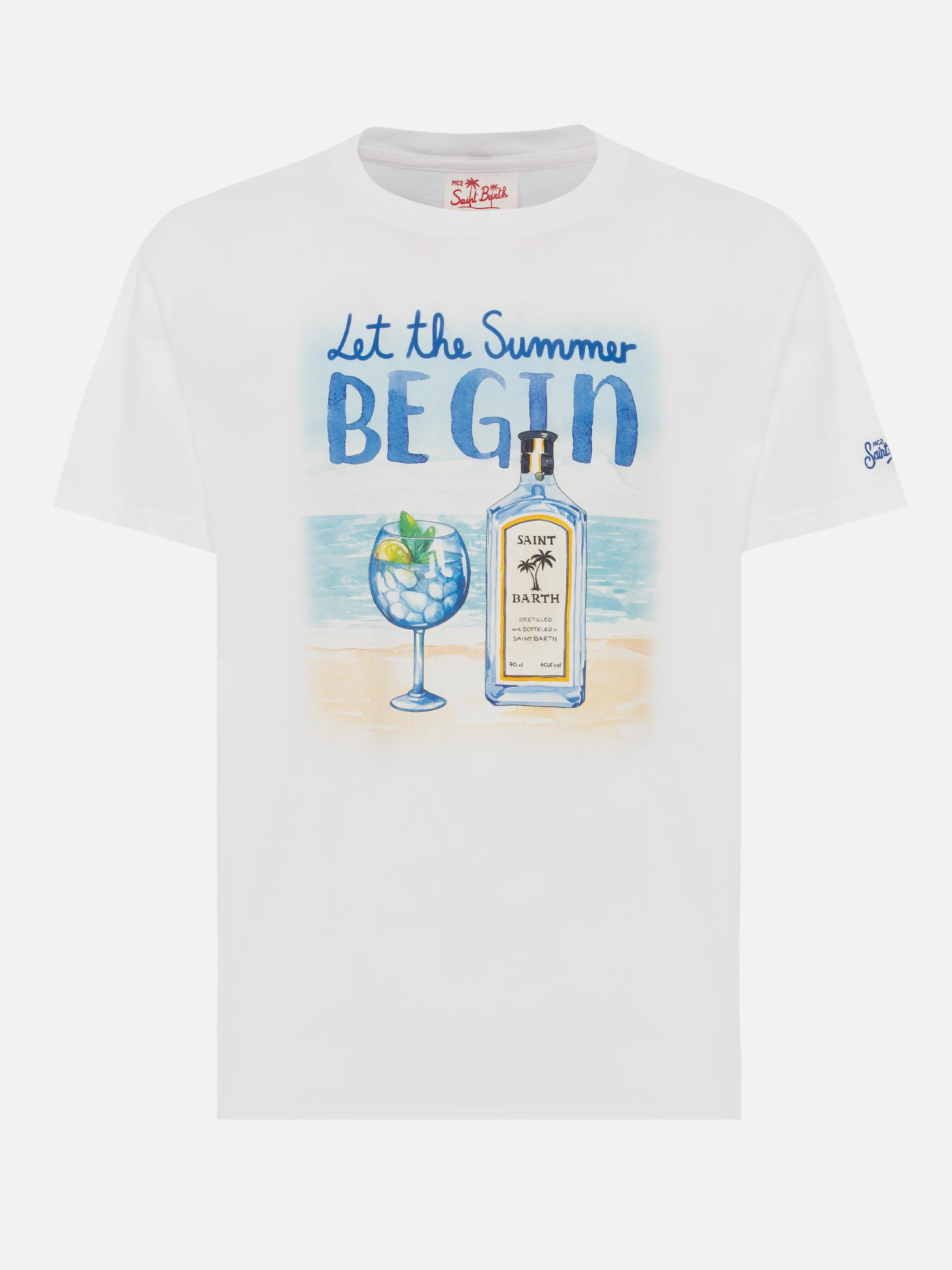 T-shirt with Let the summer be gin print