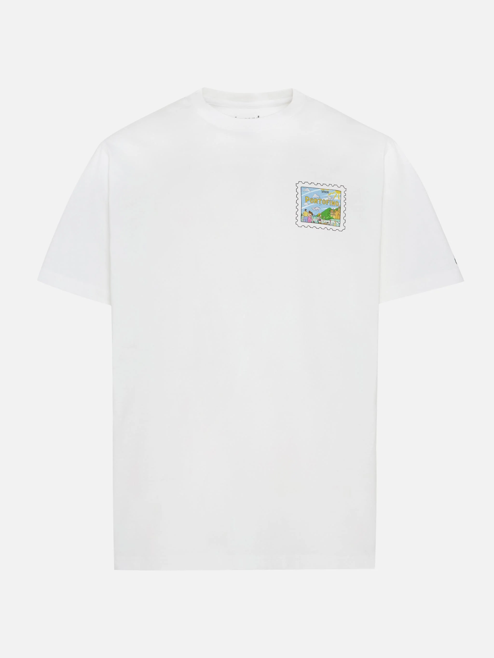 Cotton T-shirt with Portofino postcard print |ALESSANDRO ENRIQUEZ SPECIAL EDITION - Image 5