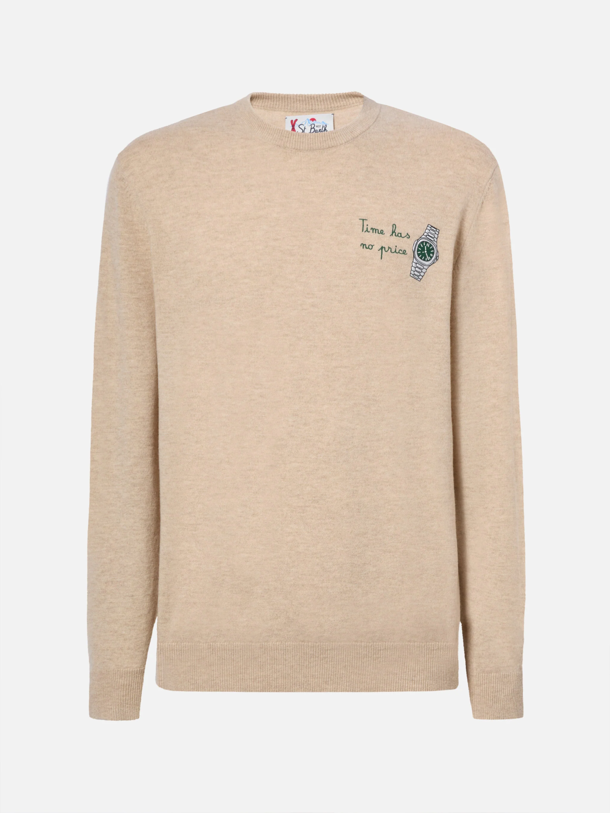 Crewneck sweater Heron Light with Time has no price clock embroidery - Image 5
