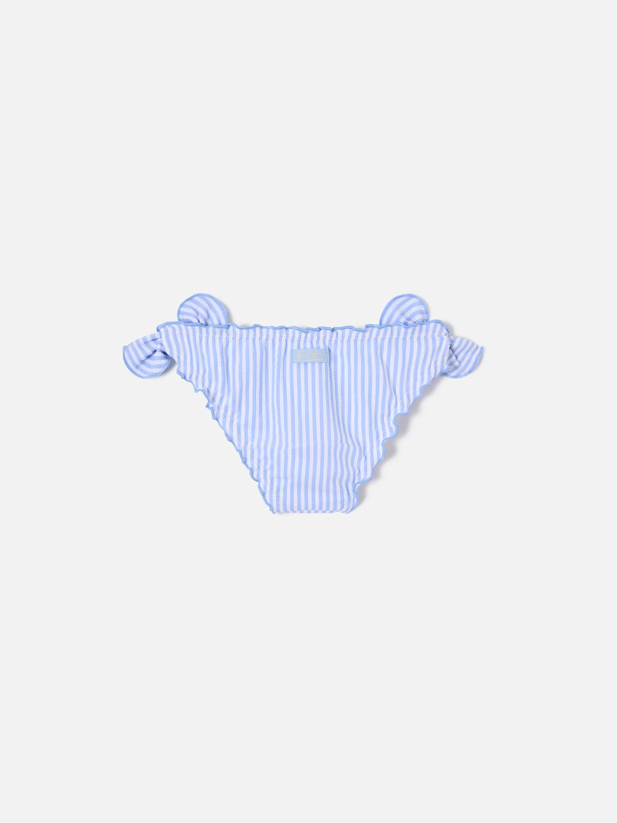 Cric light blue striped seersucker swim briefs - Image 2