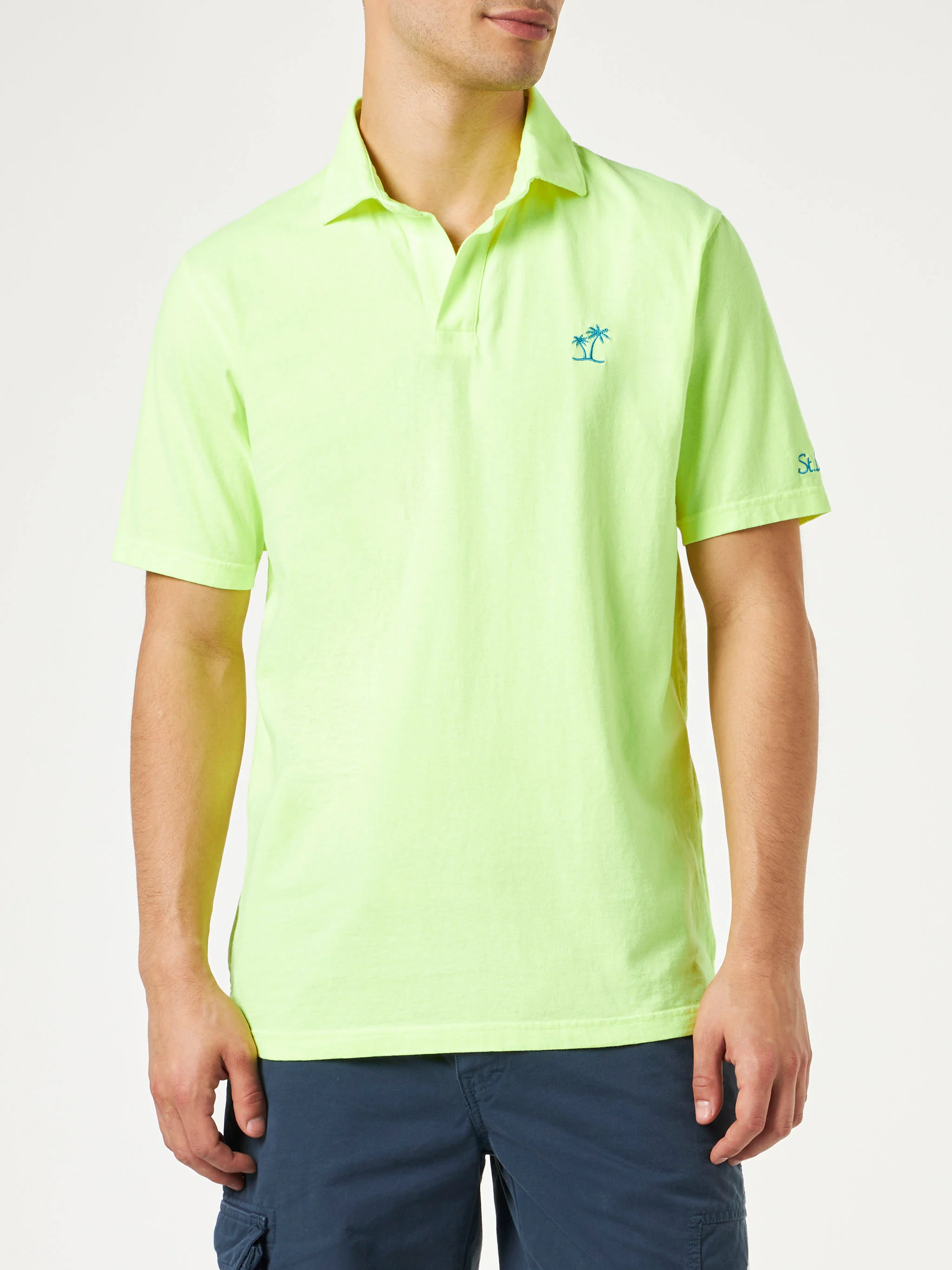 Brighton fluo yellow jersey polo shirt