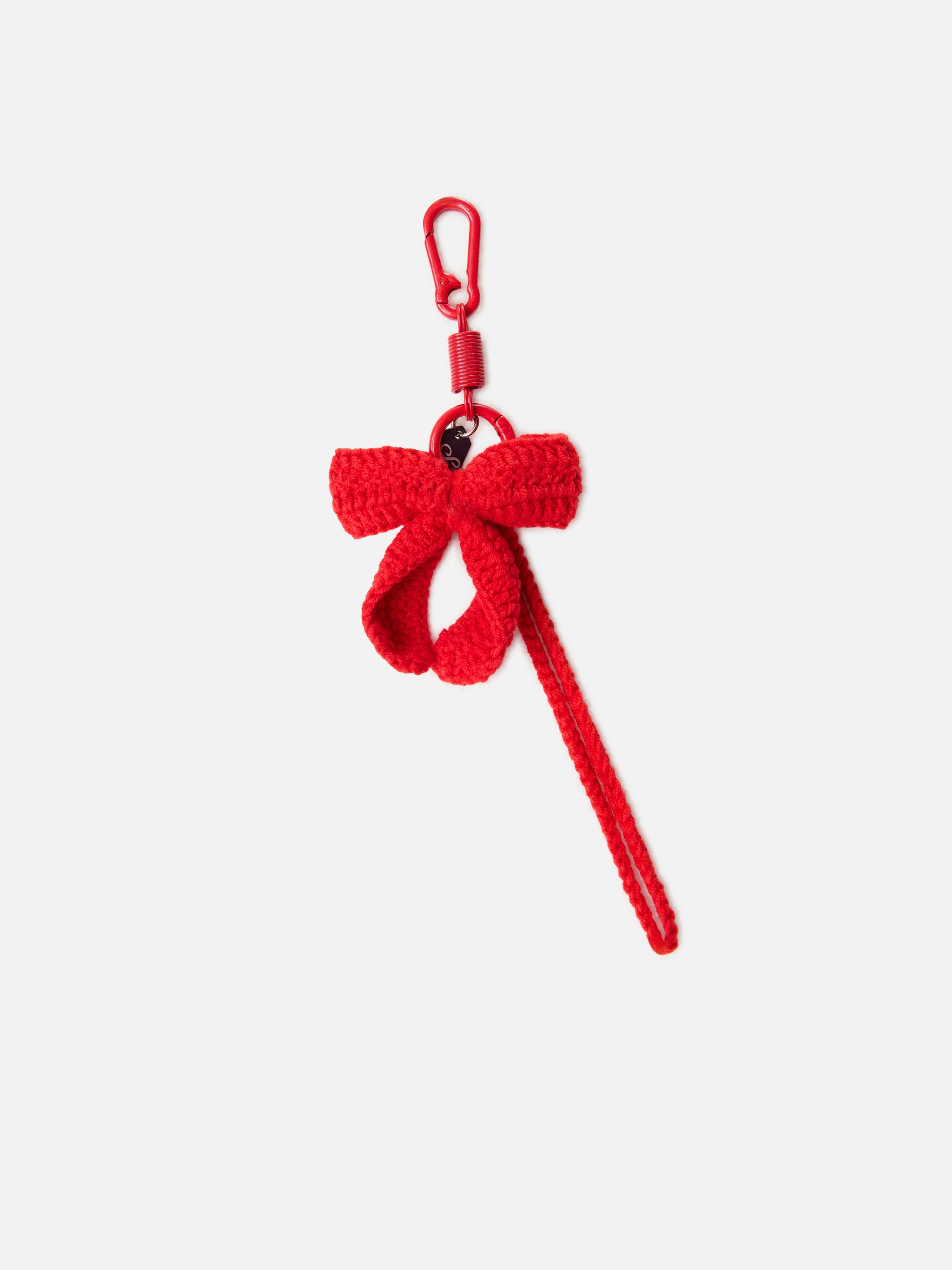 Funny bag Charm with crochet padded bow