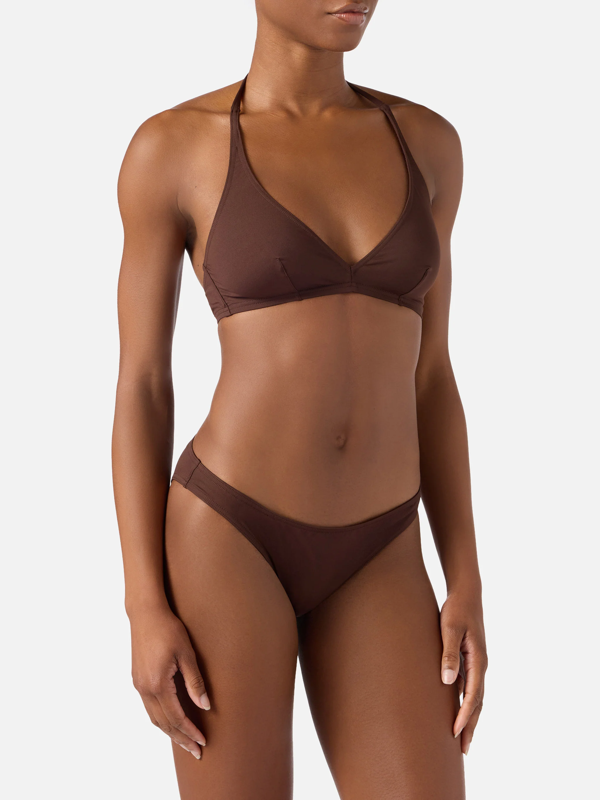 Gala bikini in solid dark brown - Image 2