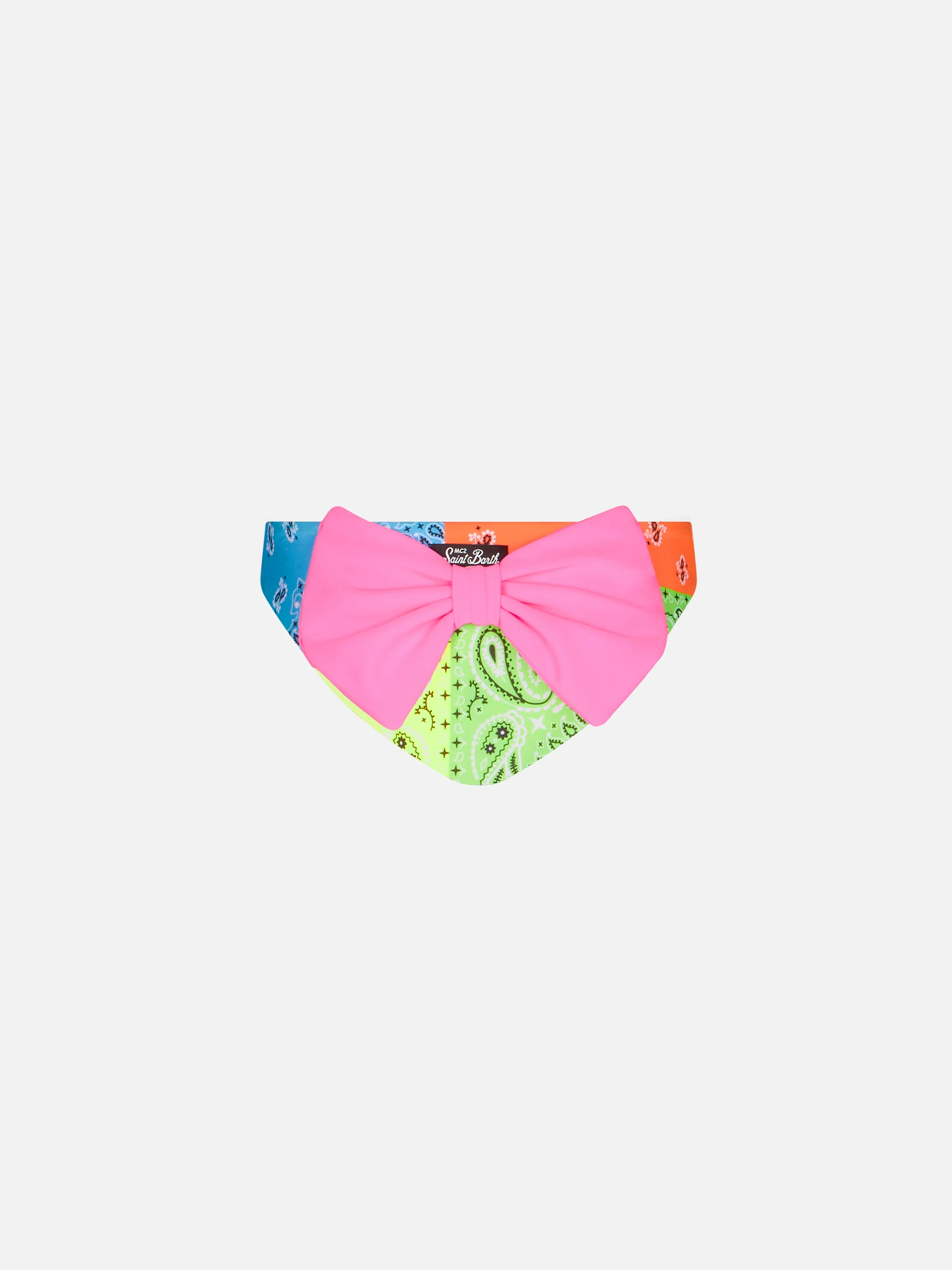 Swim briefs Madame with fluo bandana print
