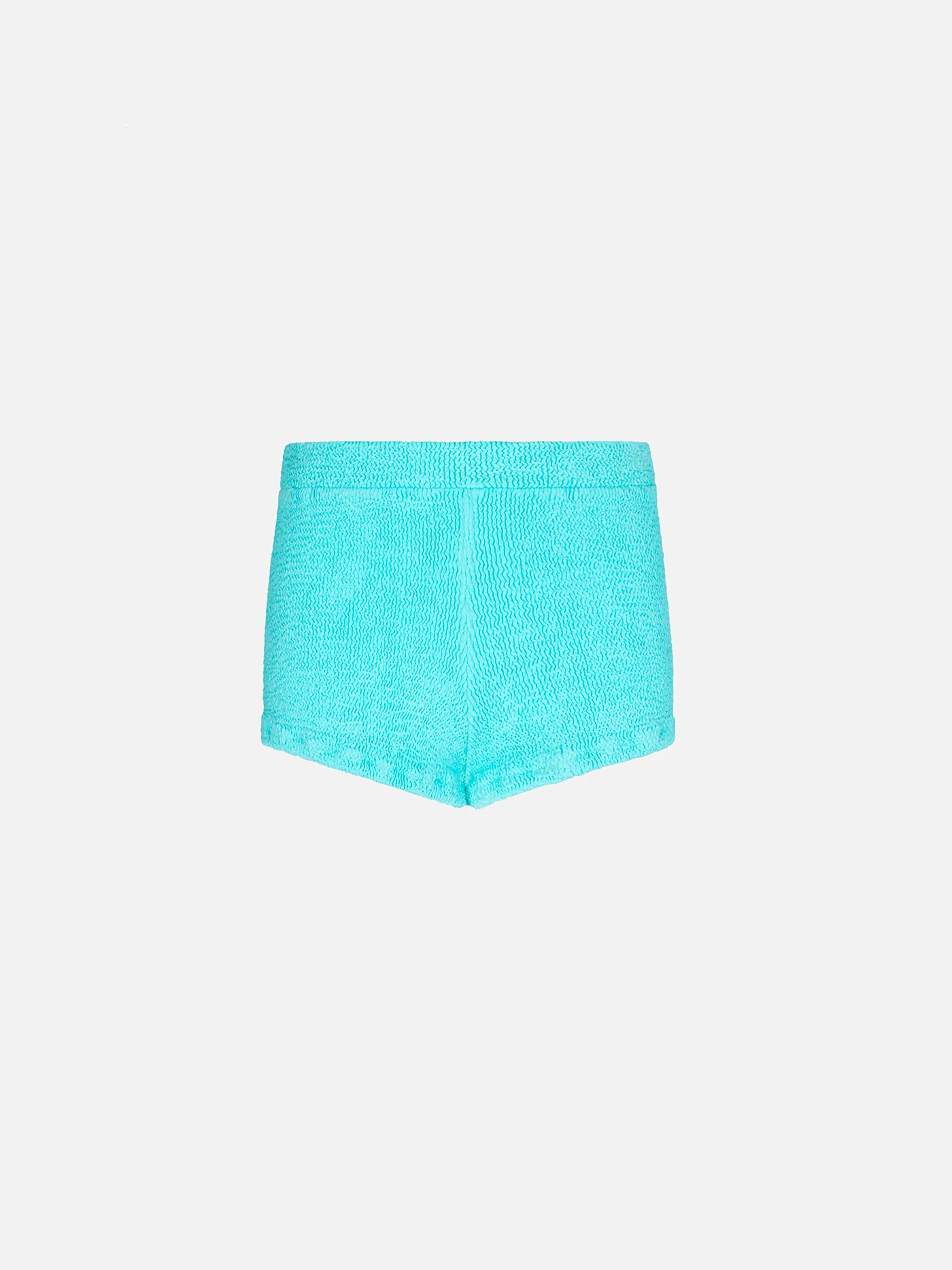 Girl water green crinkle shorts