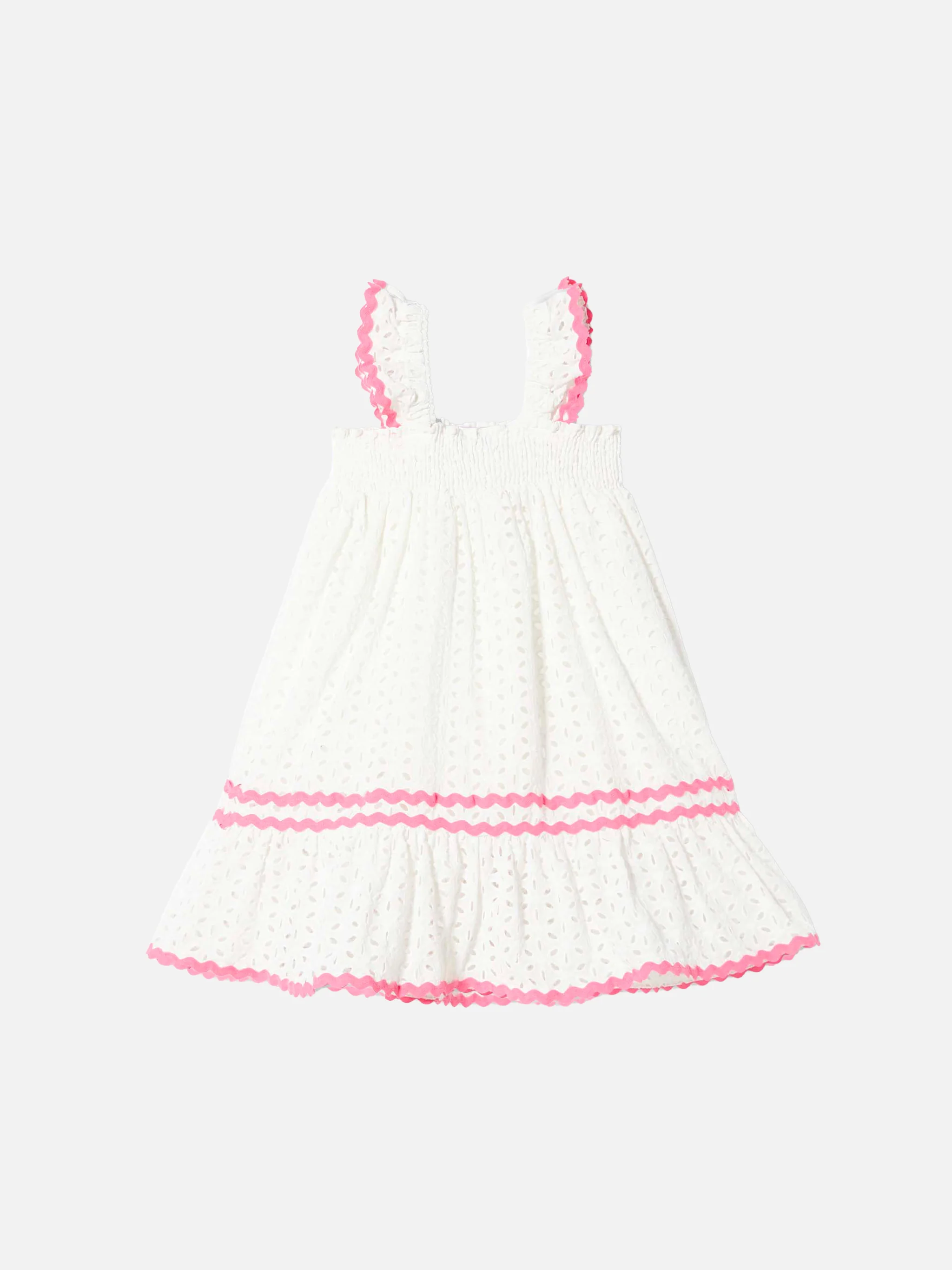 Girl white sangallo dress - Image 4