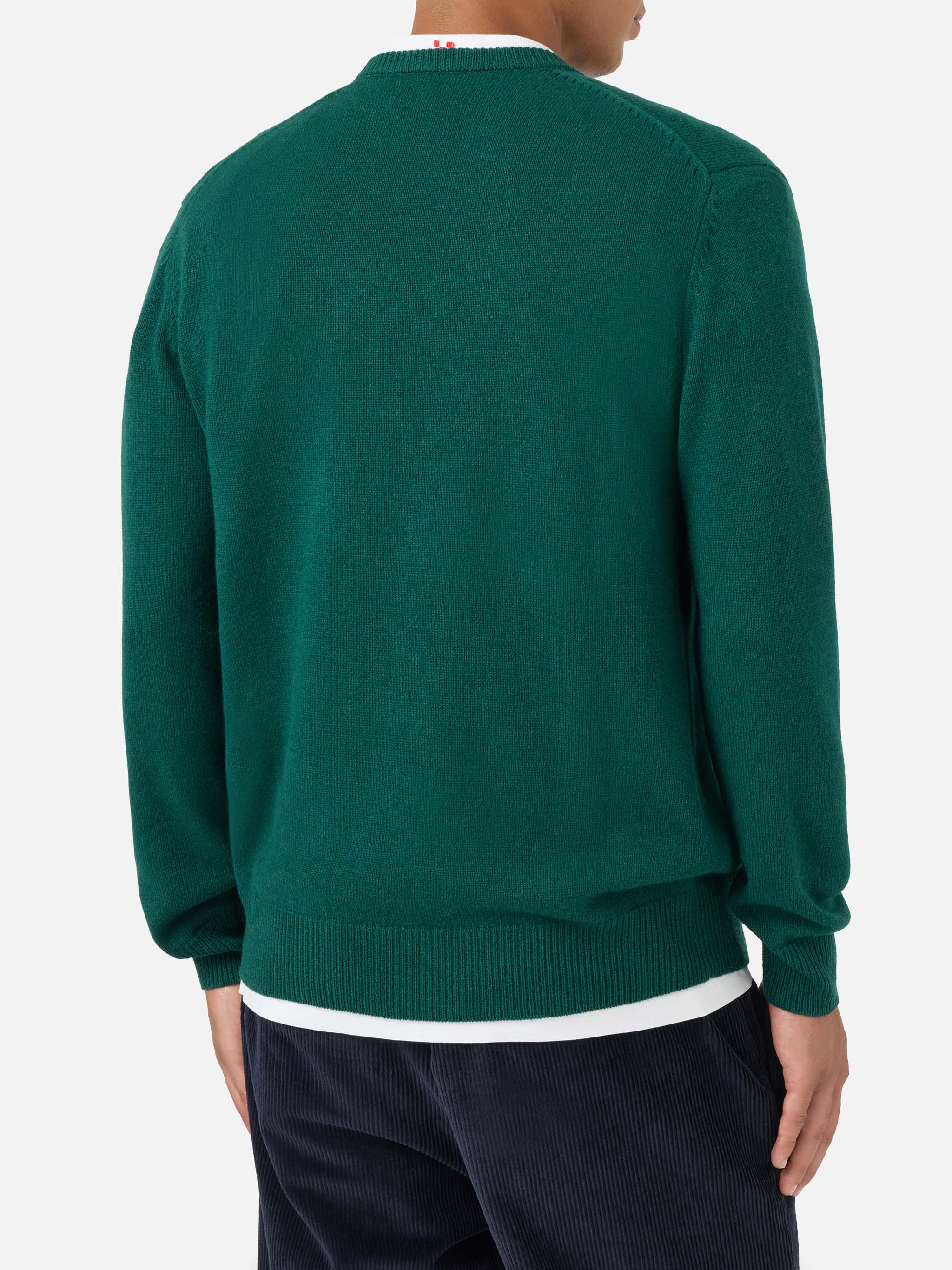 Green sweater Heron with Snoopy jacquard | SNOOPY PEANUTS® SPECIAL EDITION - Image 3