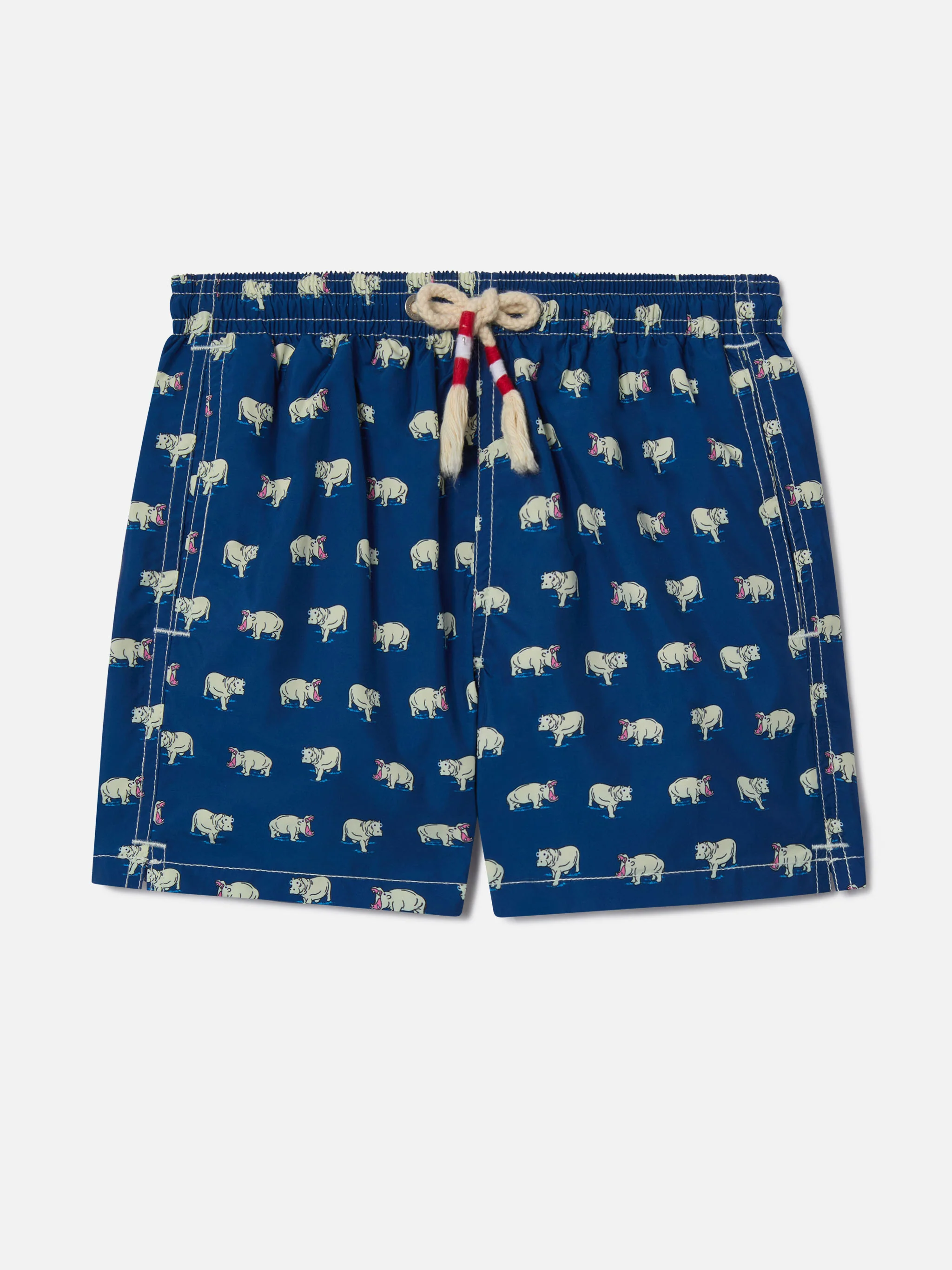 Jean Lighting 70 lightweight swim shorts with hippo print