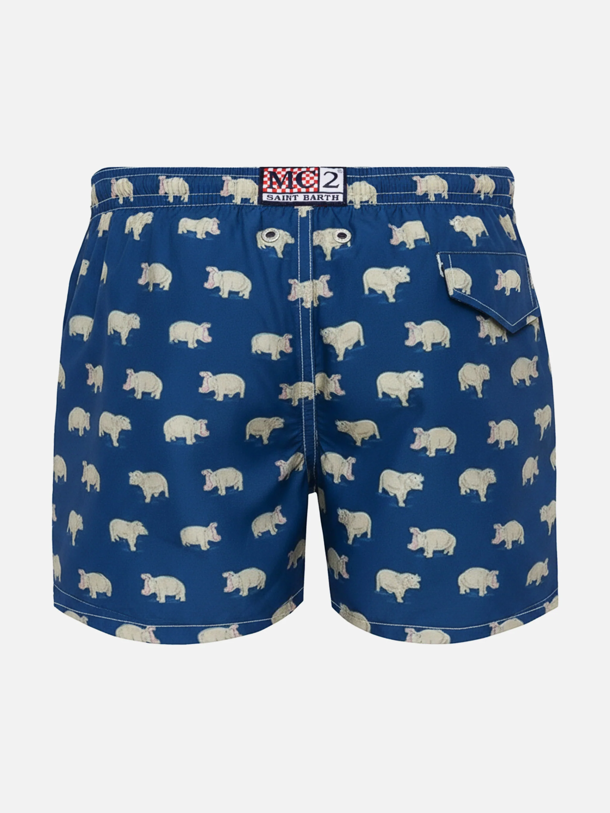 Jean Lighting 70 lightweight swim shorts with hippo print - Image 5