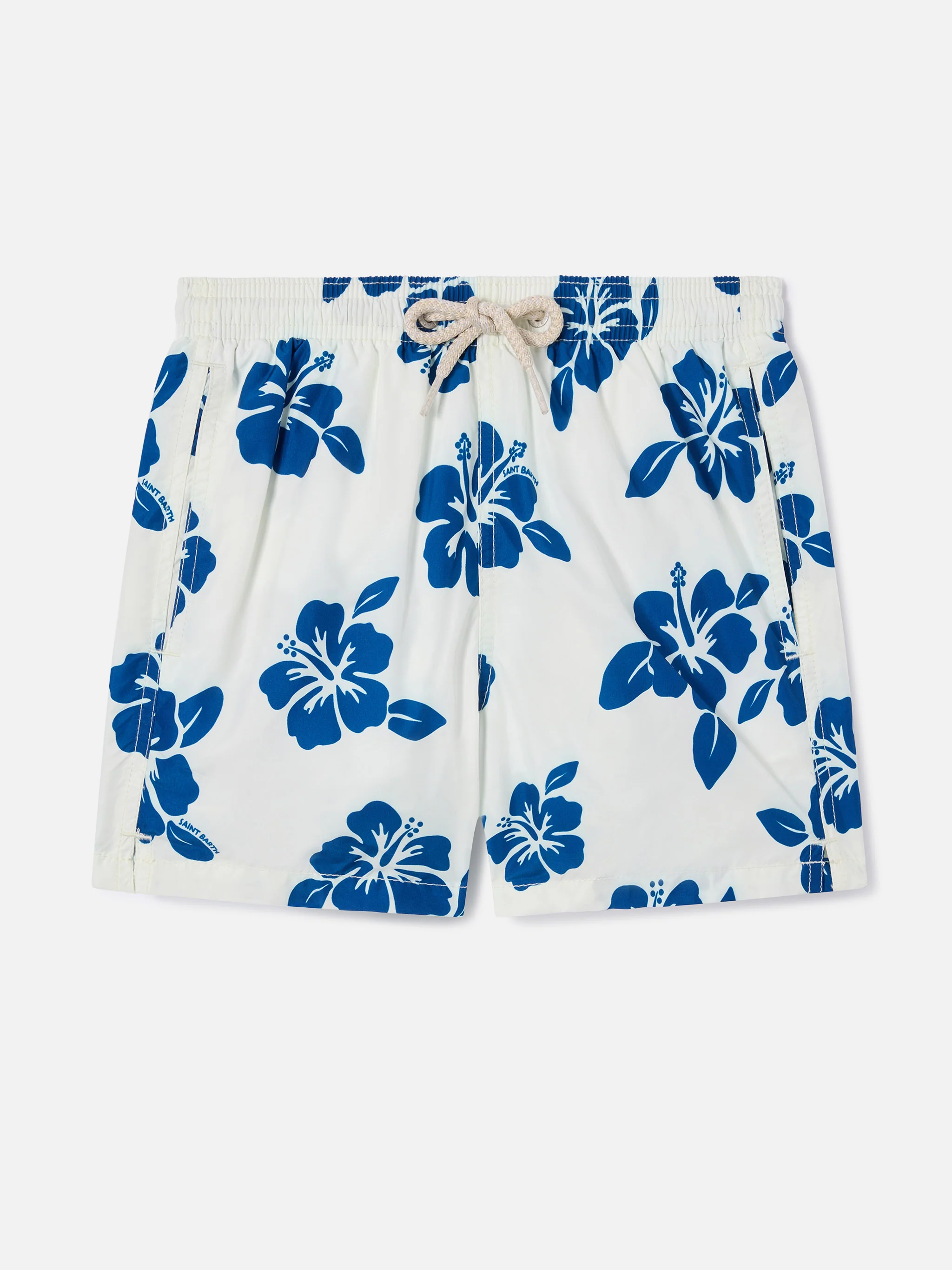 Jean Lighting swim shorts with Hibiscus floral all-over print
