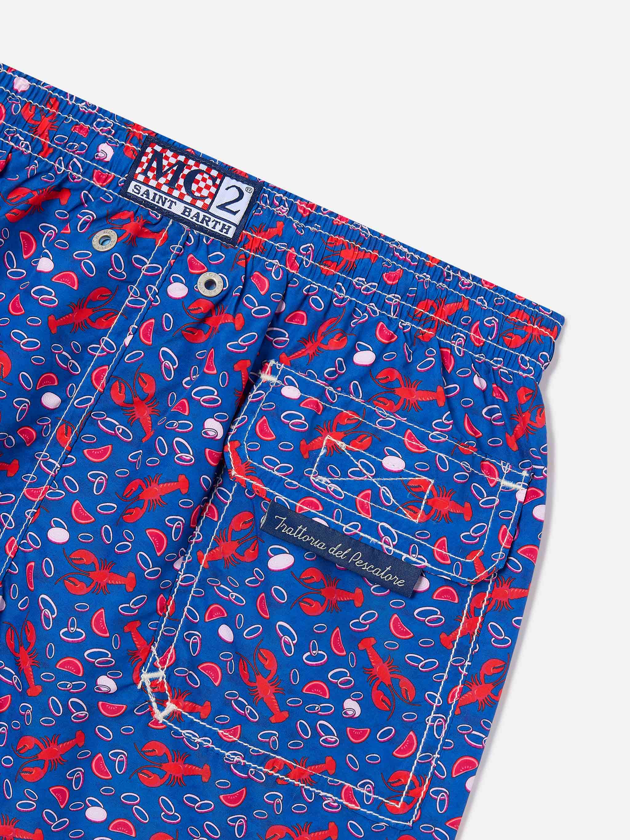 Jean Lighting swim shorts with lobster all-over print - Image 3