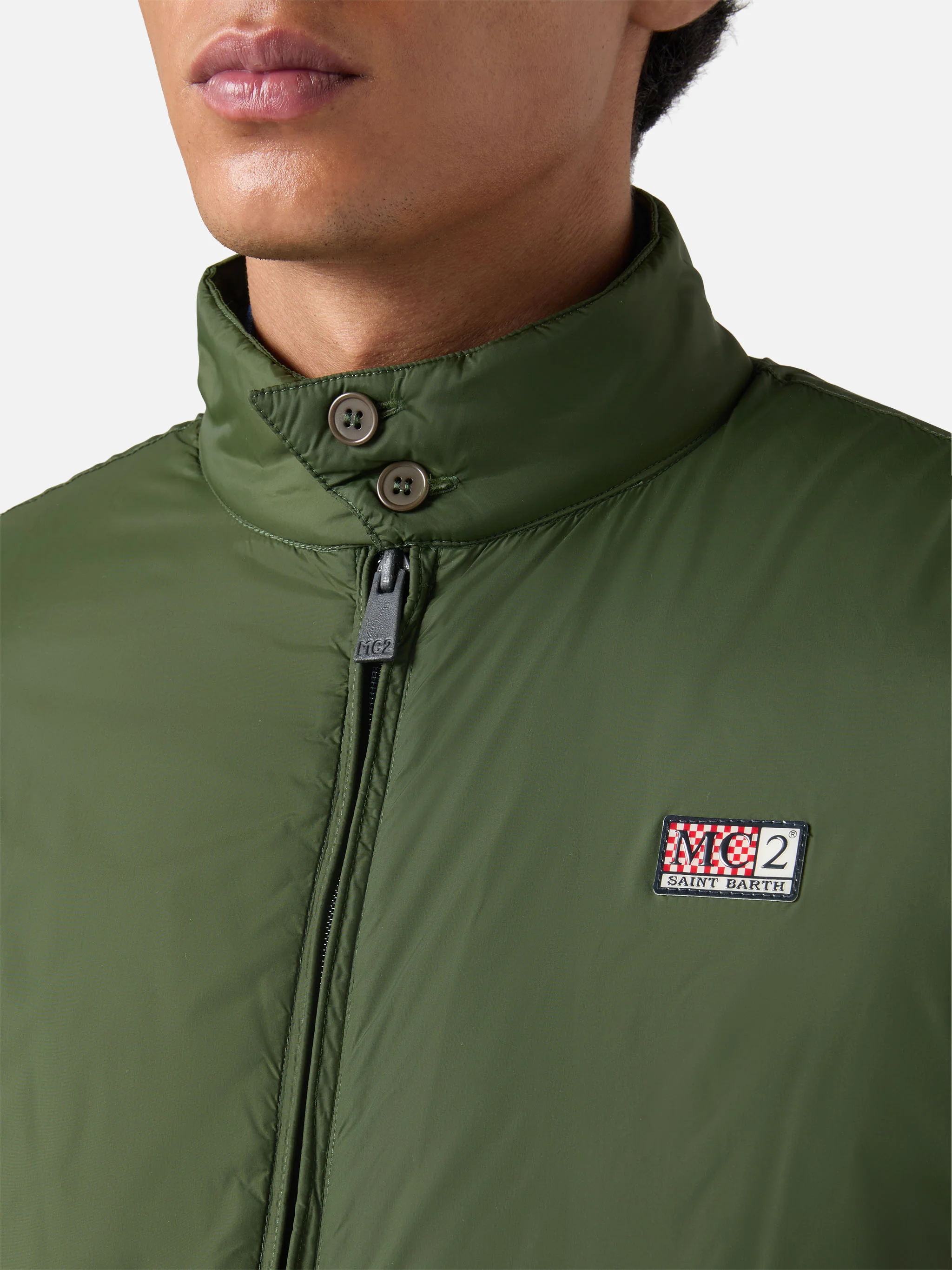 Jet lightweight bomber jacket in military green - Image 4