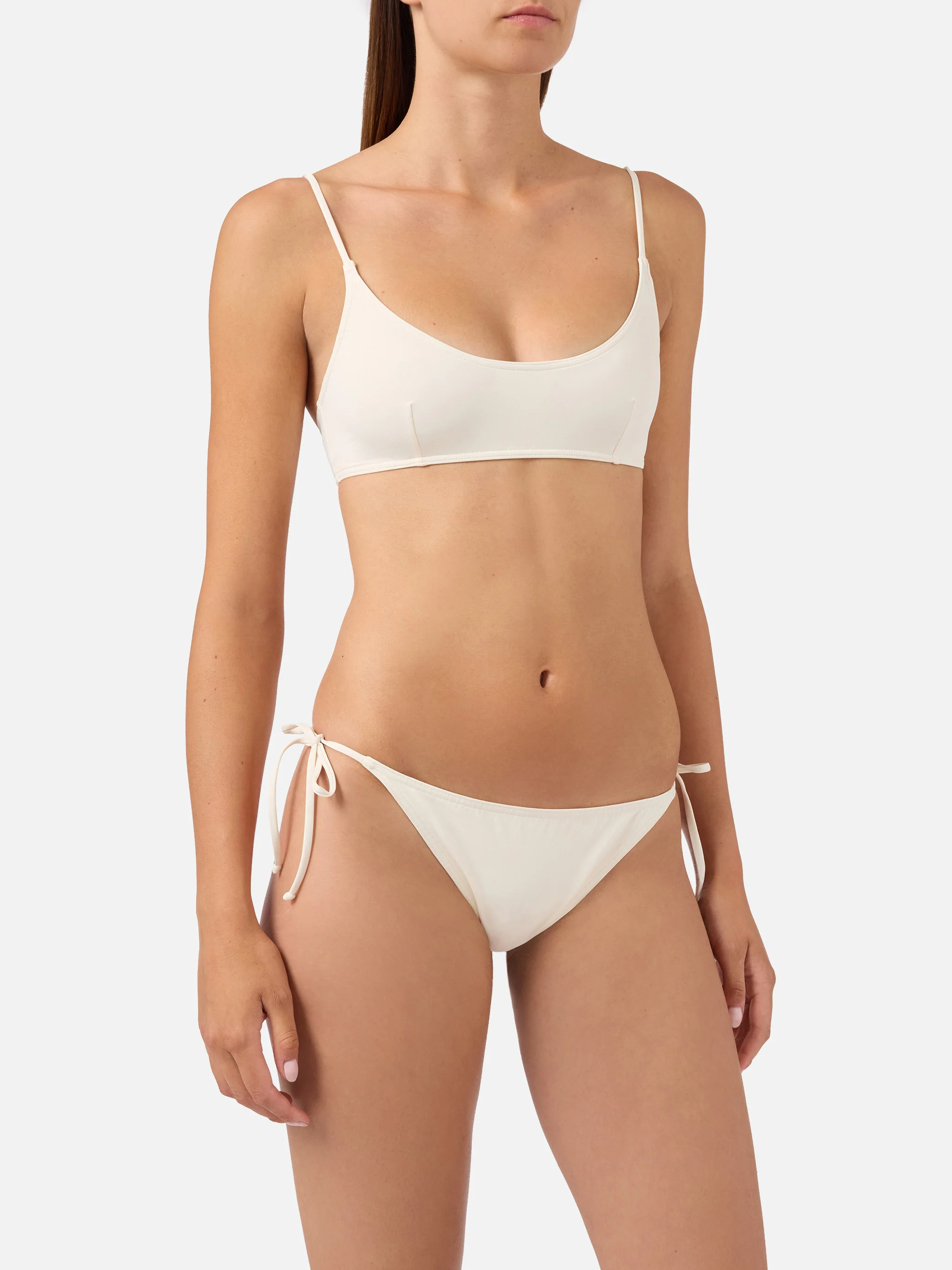Judy Virgo cream bralette bikini with ties - Image 2