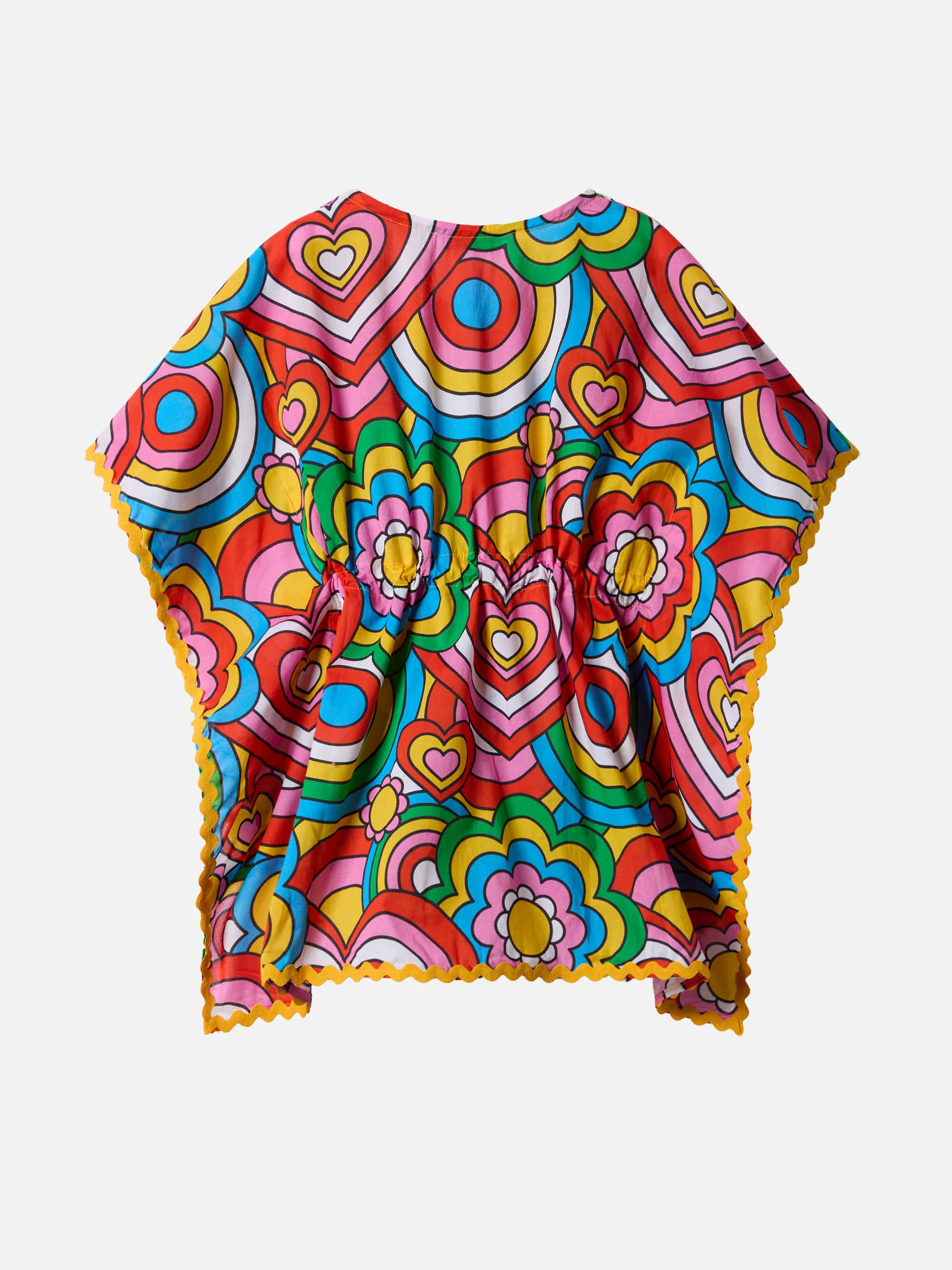 Kate poncho with crazy shapes print - Image 4