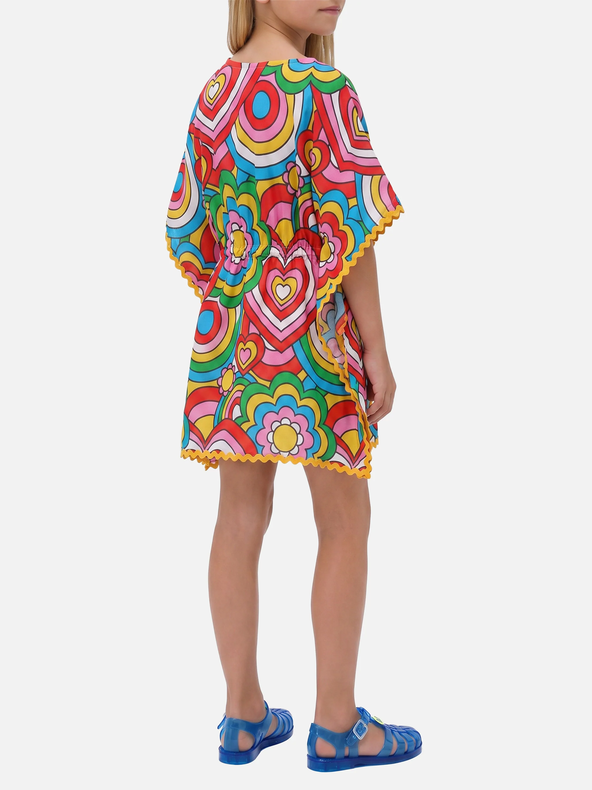 Kate poncho with crazy shapes print - Image 5
