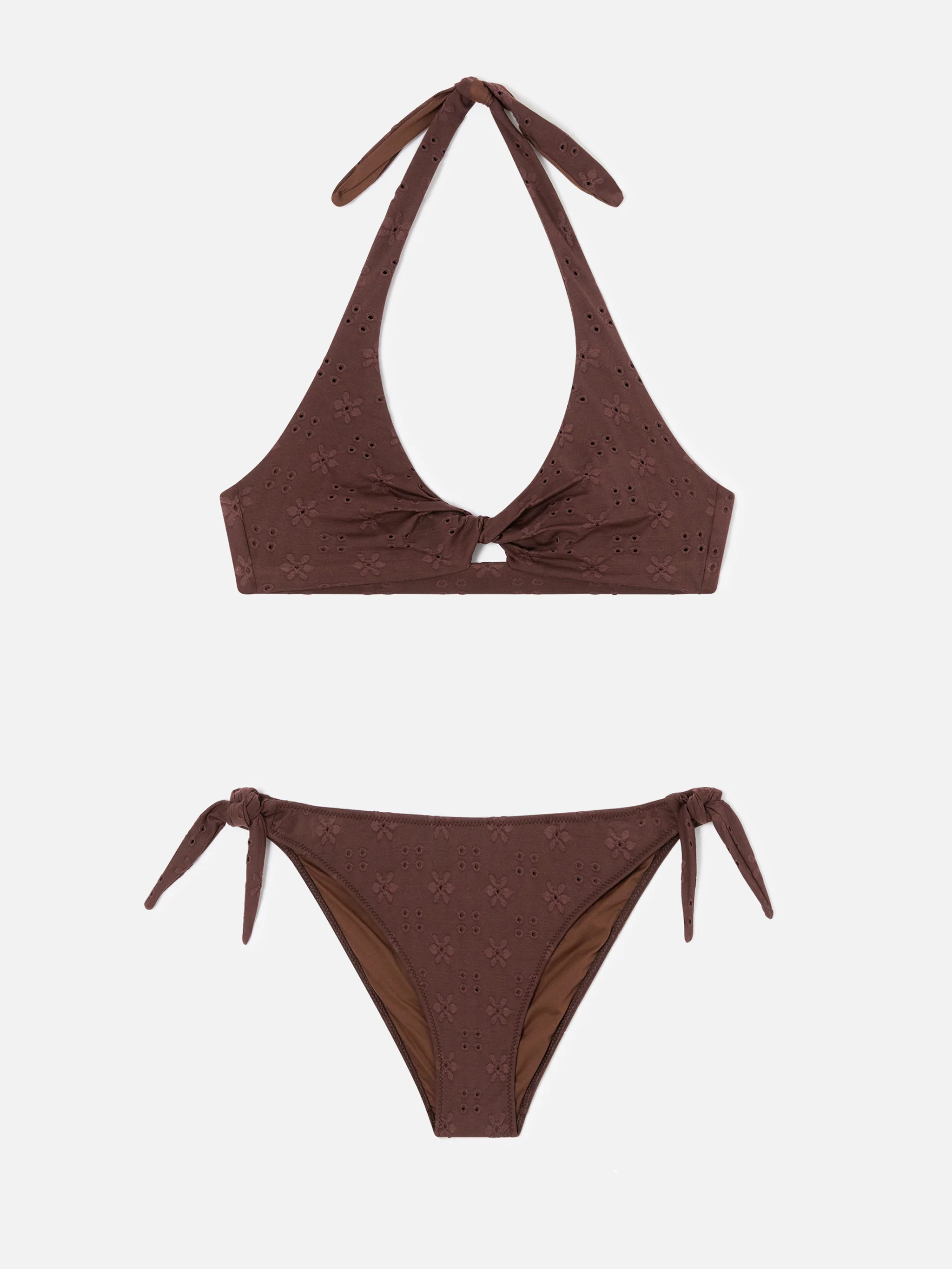 Leda Yali brown sangallo bikini