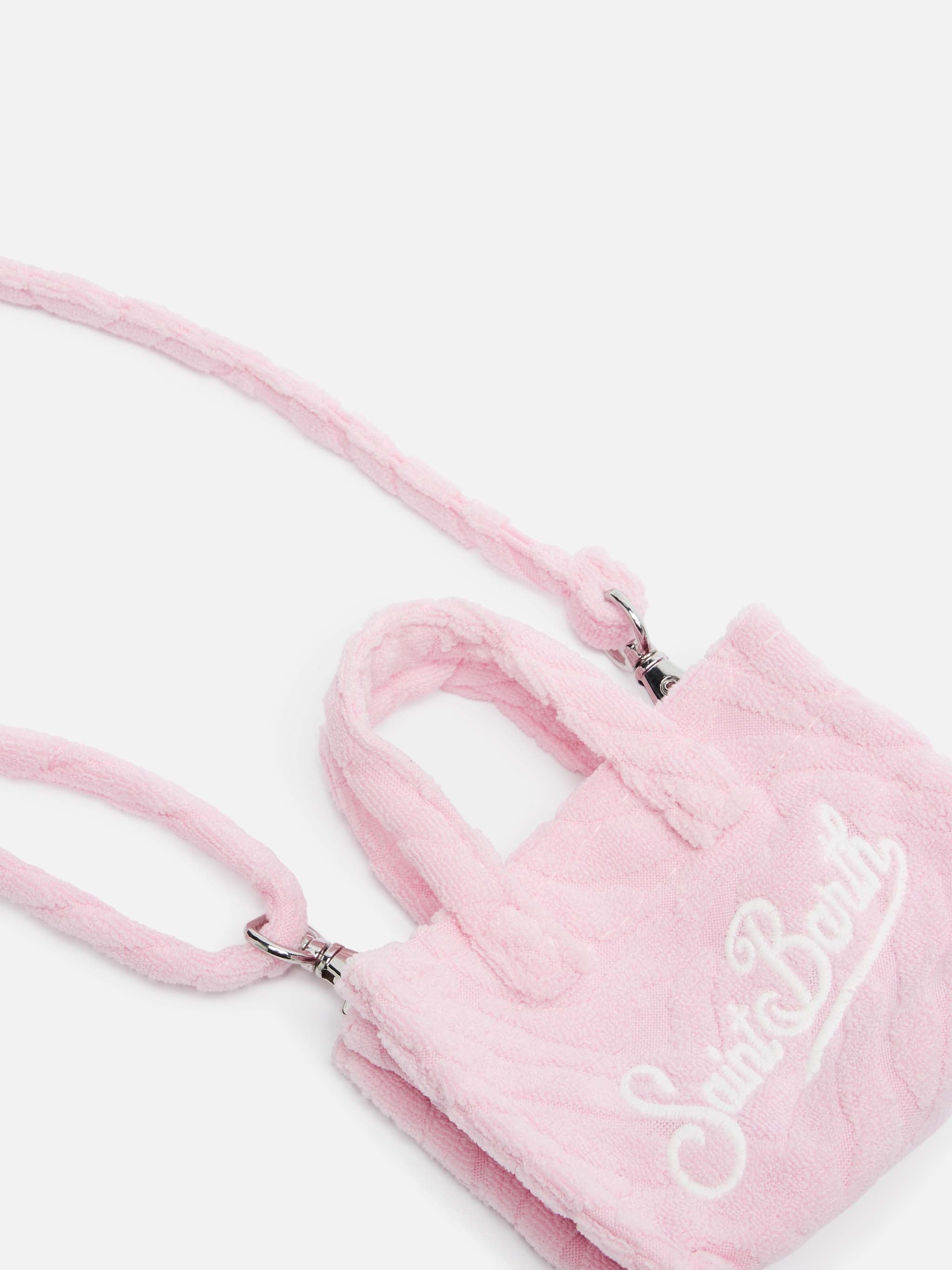 Pink zebra embossed terry fabric Key Holder - Image 3