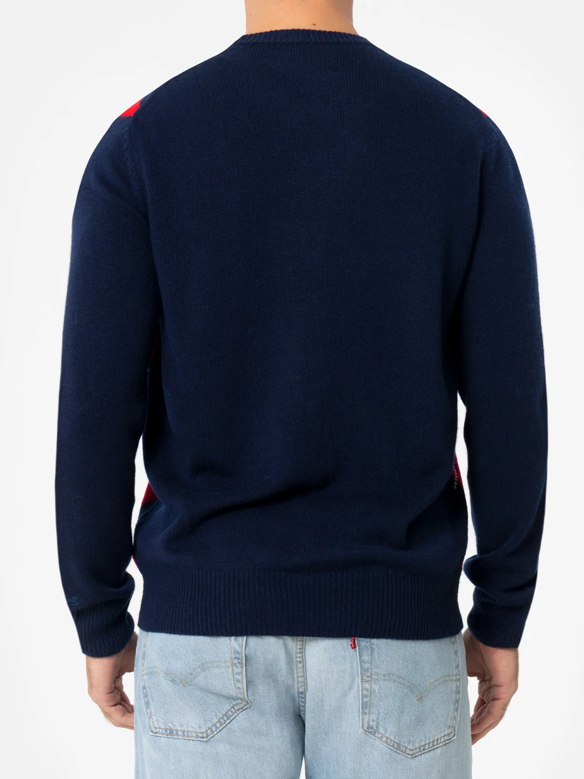 Crewneck sweater Heron with argyle St. Moritz jacquard - Image 3