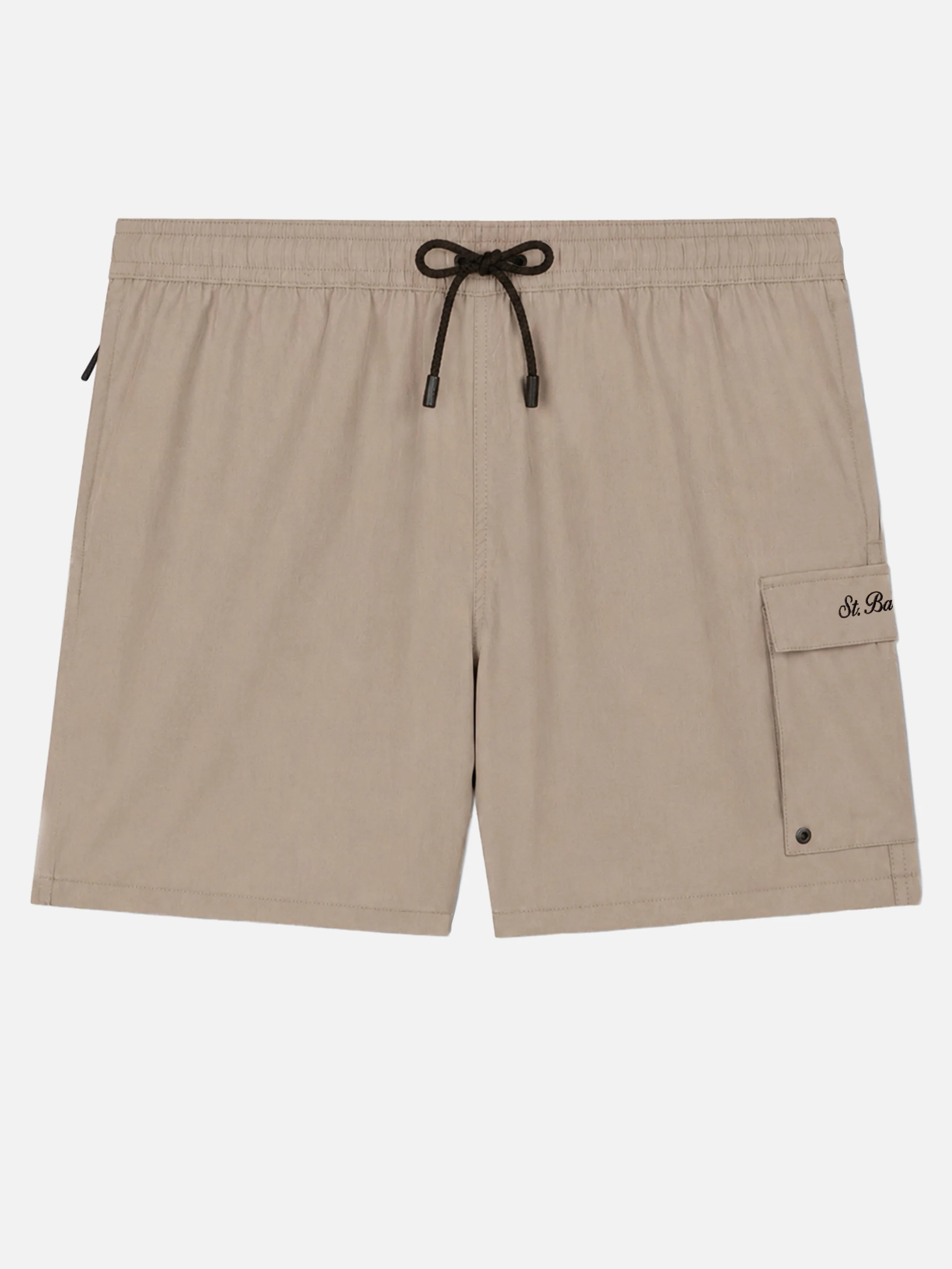 Beige classic stretch Comfort Travel swim shorts