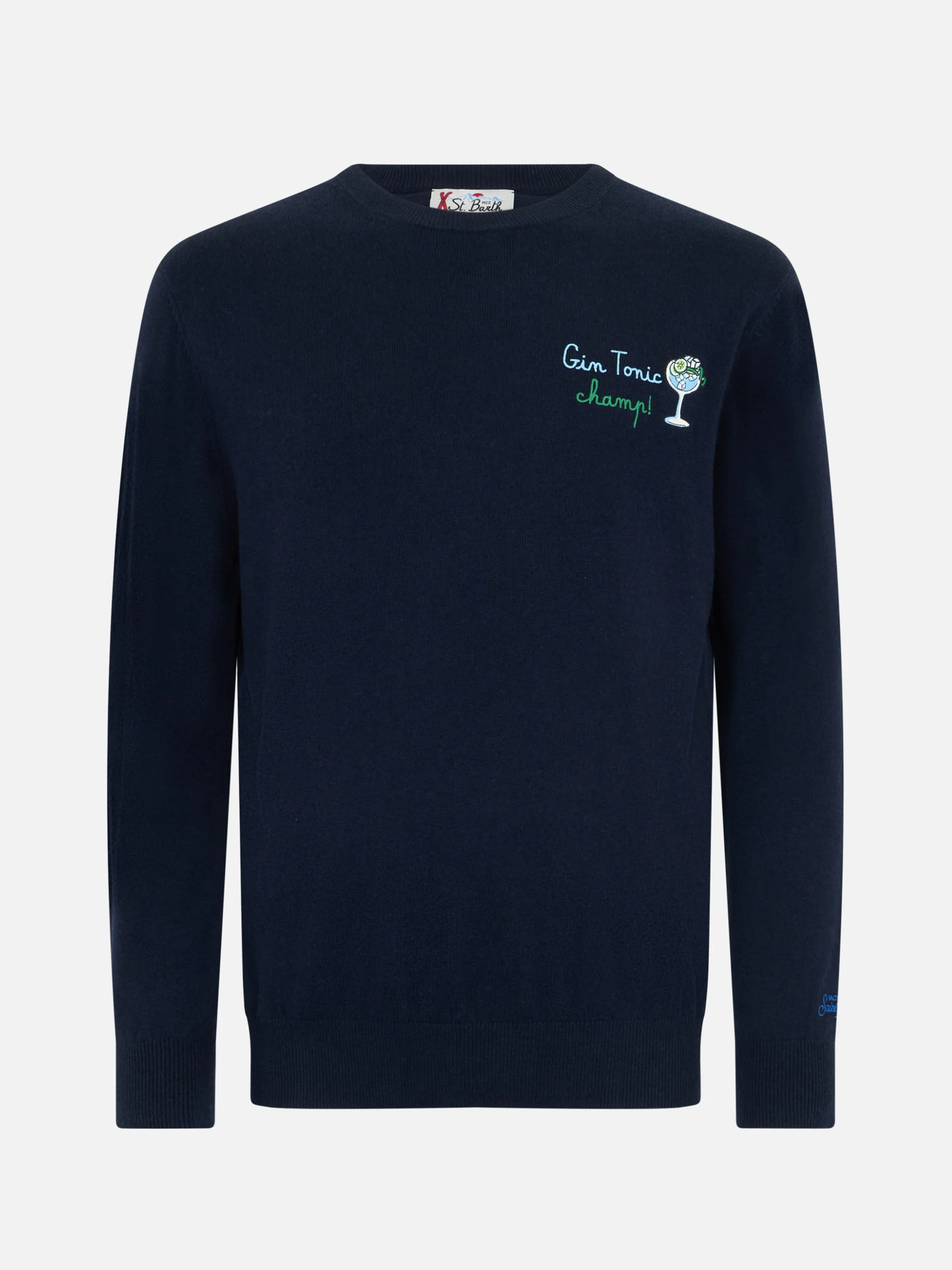 Crewneck Heron with cocktail Gin tonic champ embroidery - Image 4