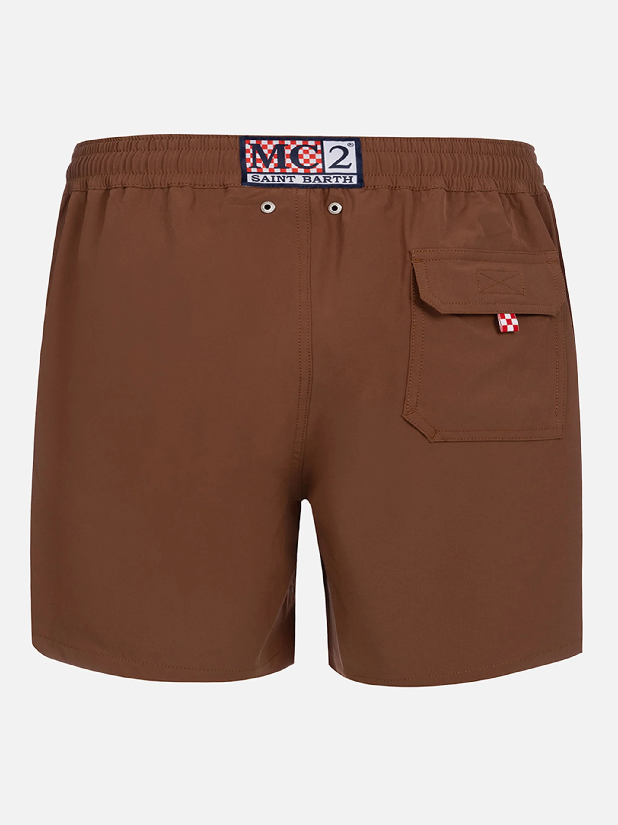 Brown classic stretch Comfort swim shorts - Image 2