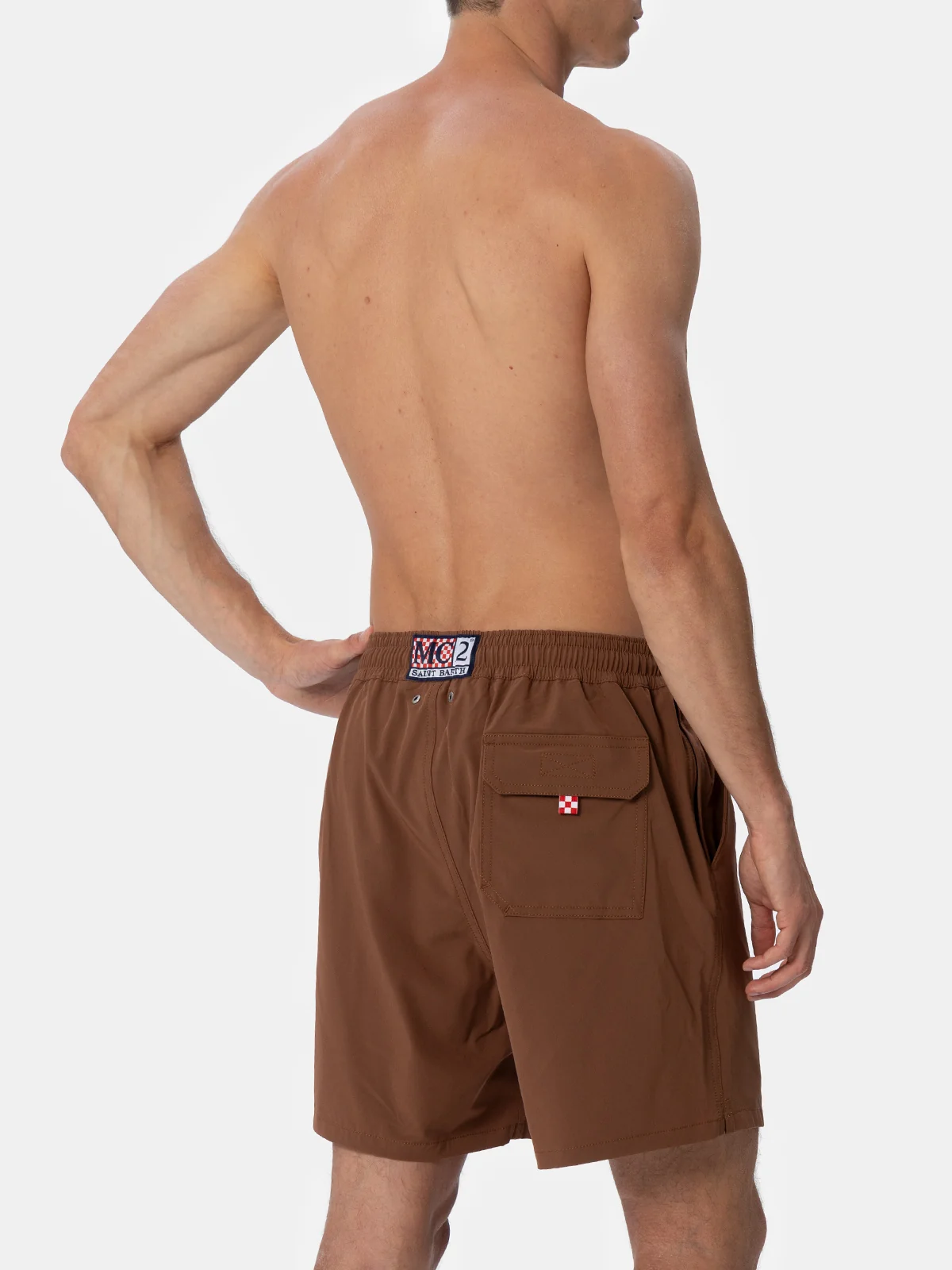 Brown classic stretch Comfort swim shorts - Image 5
