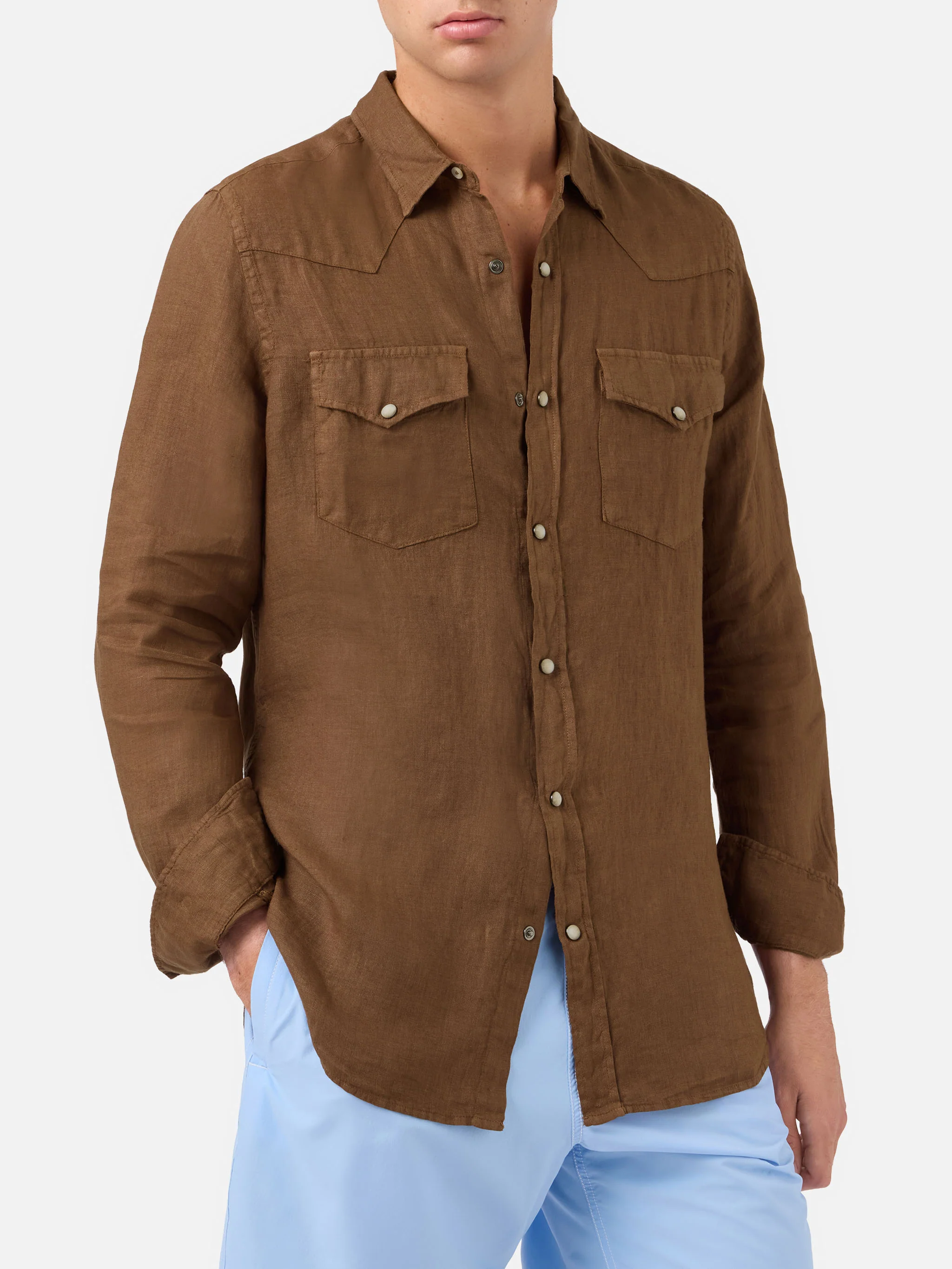 Greg brown linen shirt