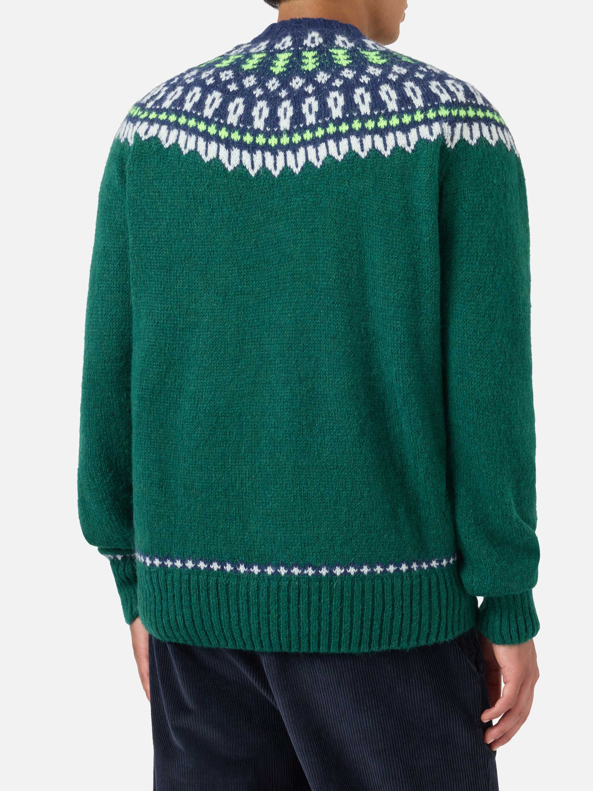 Alpaca sweater Heron Nordic Soft with fair isle jacquard and Courma embroidery - Image 3