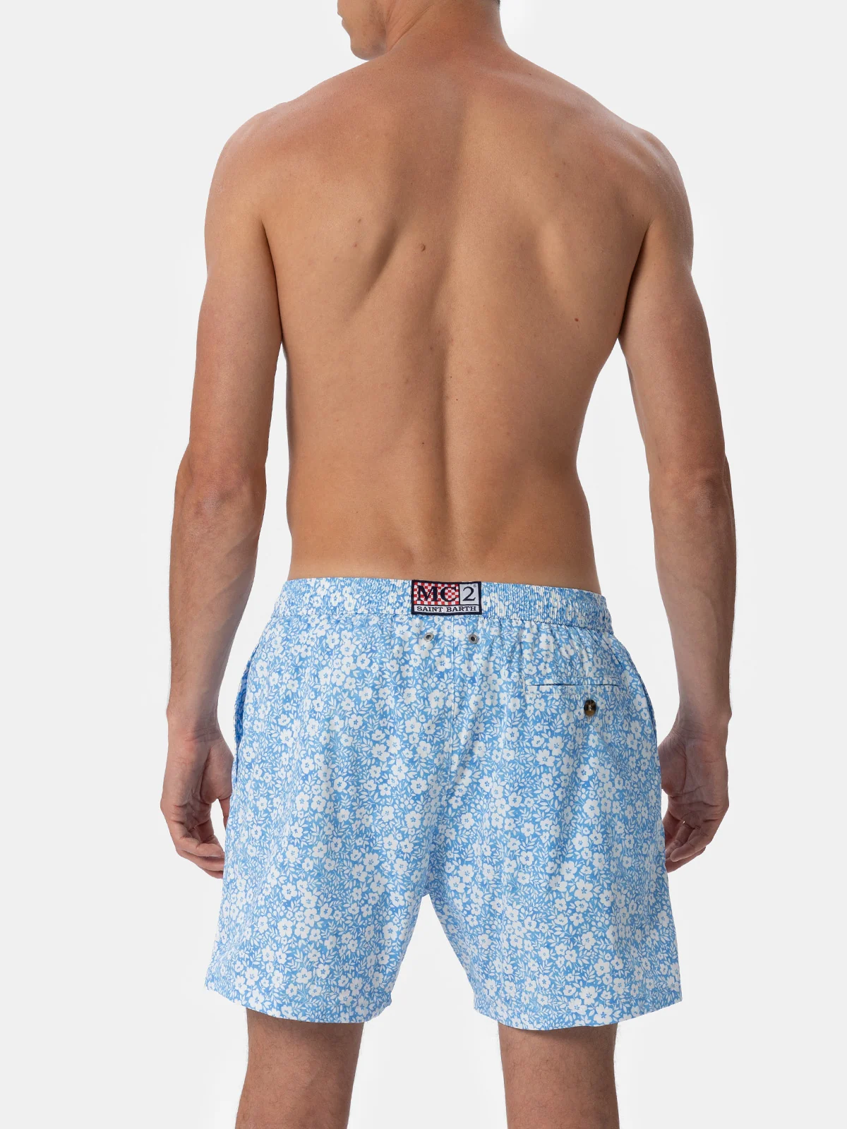 Comfort Light classic stretch swim shorts with flower print - Image 5